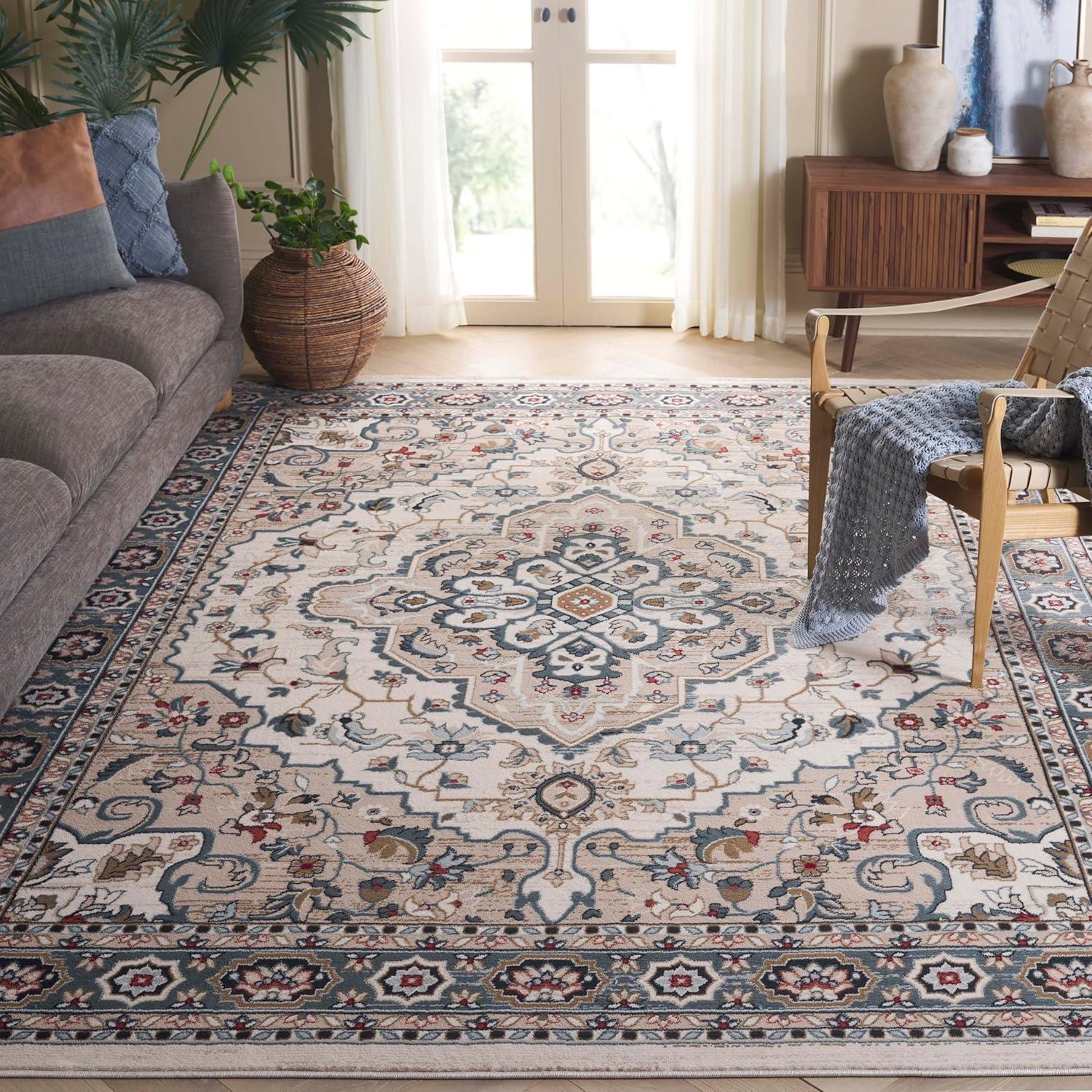 SAFAVIEH Lyndhurst Idella Floral Area Rug, Cream/Beige, 10' x 14'
