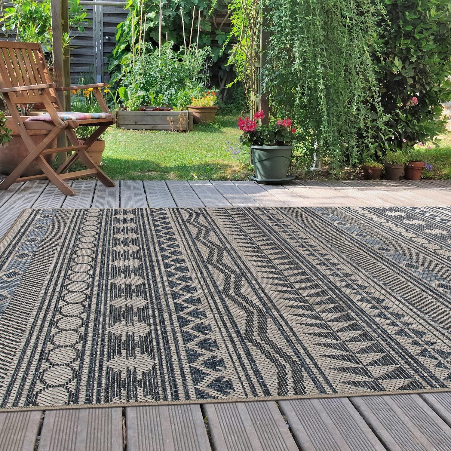 World Rug Gallery Modern Bohemian Global Indoor/Outdoor Area Rug