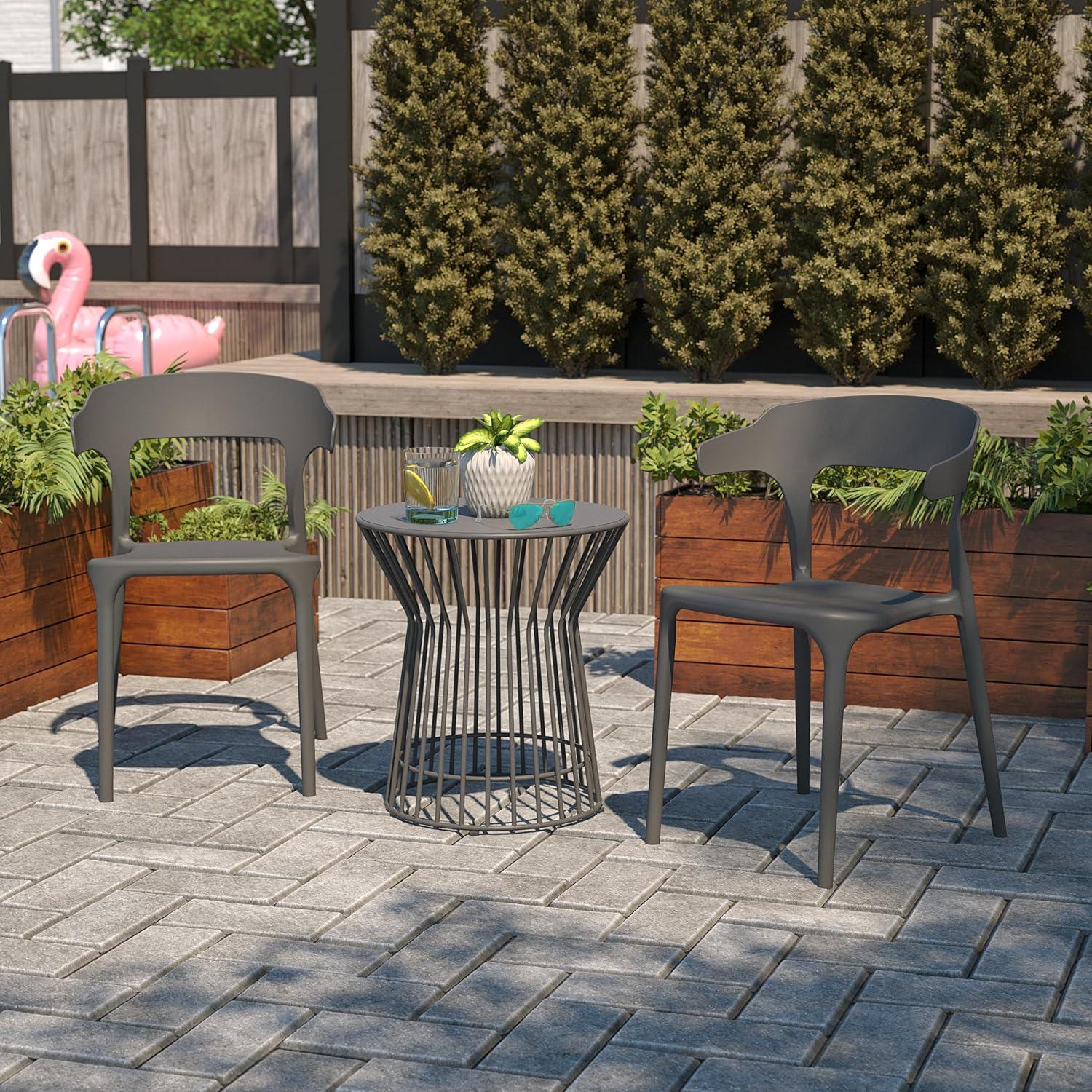 Roberta 20.08'' Metal Outdoor Side Table