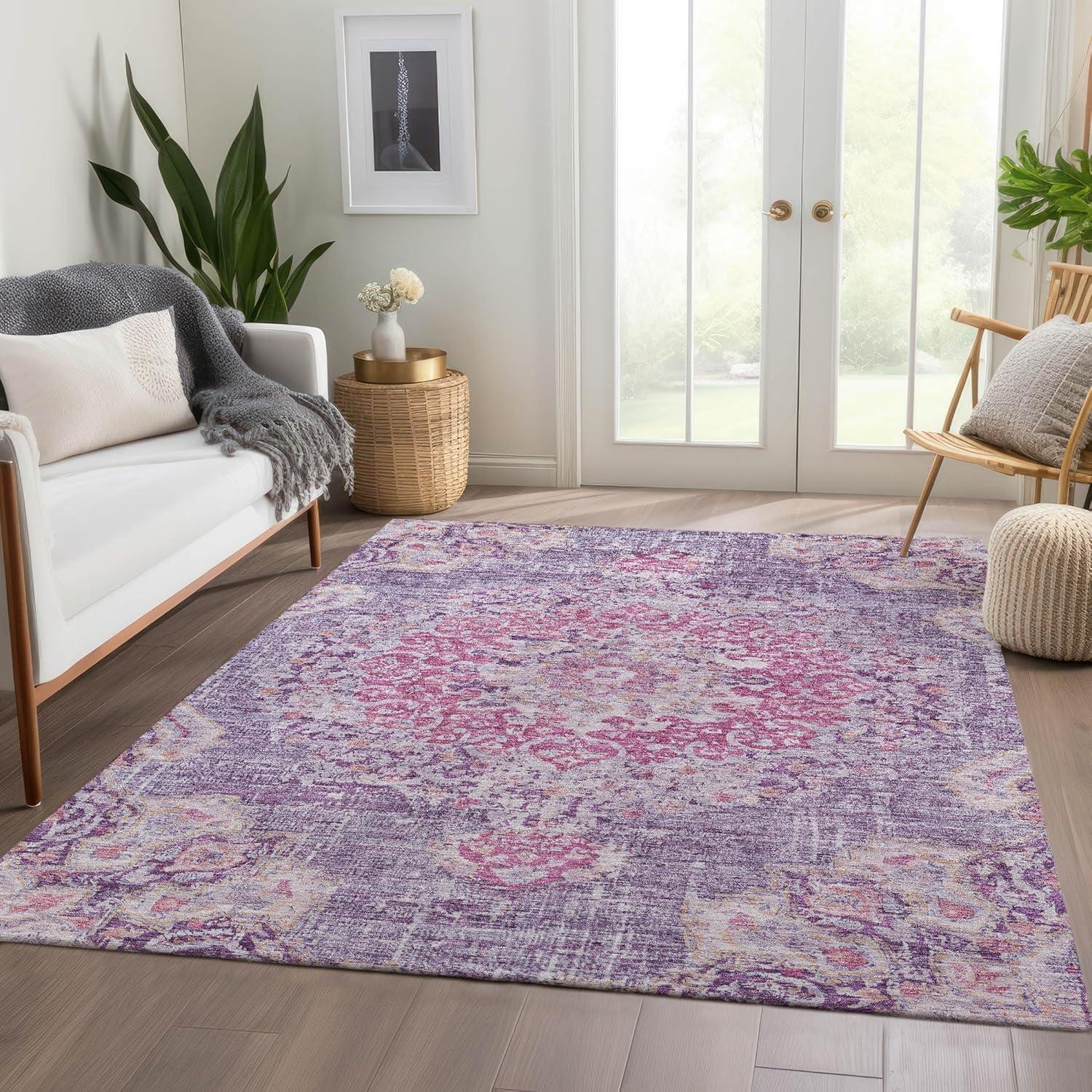 Chantille Purple Flat Woven Synthetic Indoor/Outdoor Rug