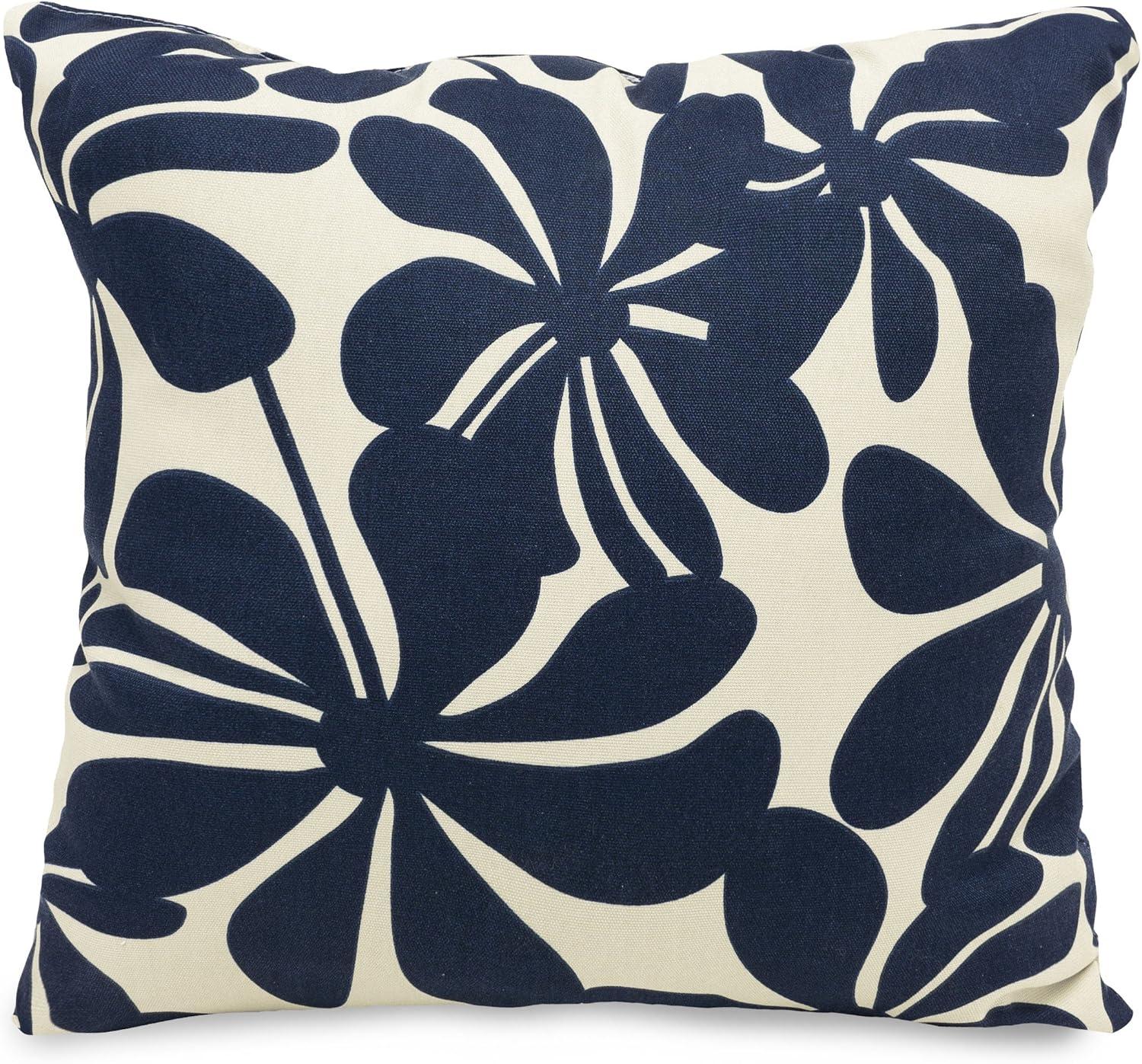 Majestic Home Goods Plantation Floral Indoor/Outdoor Reversible Throw Pillow