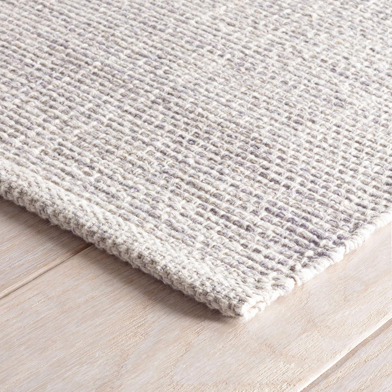 Marled Grey Handwoven Cotton Rug