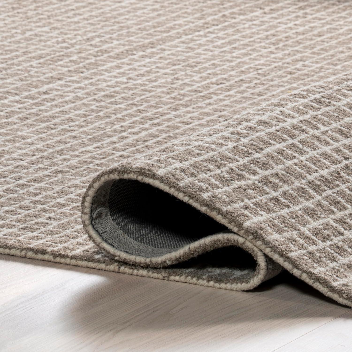 Katasha Checked Wool Area Rug