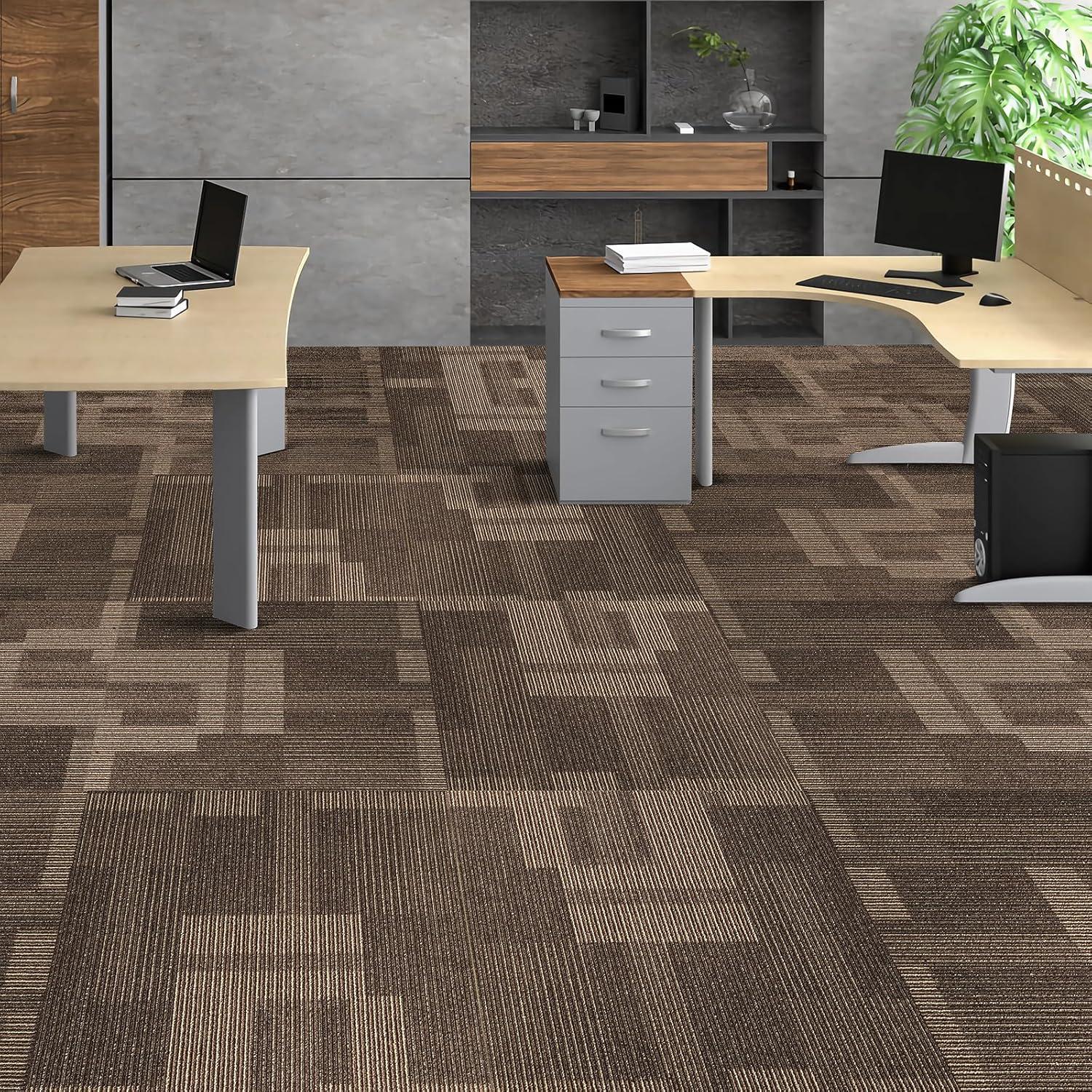 24'' W x 24'' L Level Cut And Loop Polyester Carpet Tile