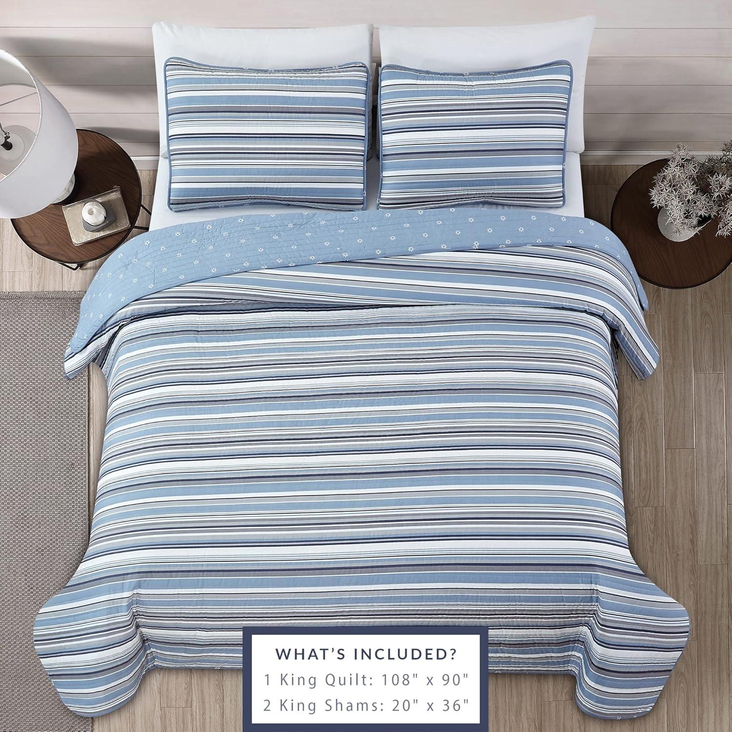 Market & Place Elise Striped Quilt Set