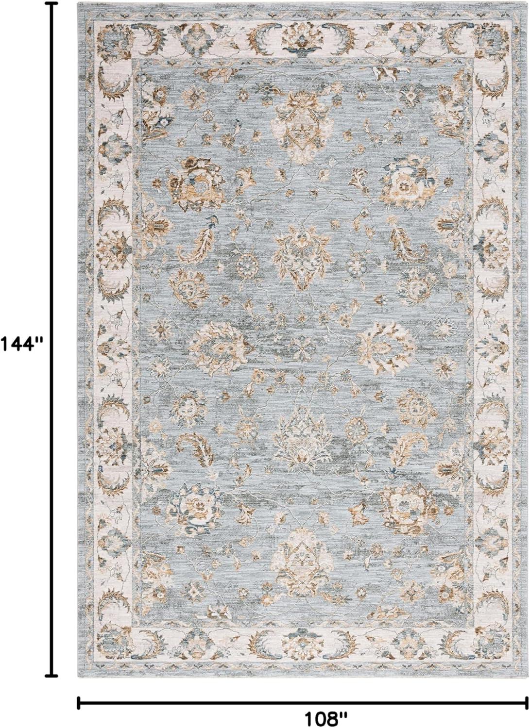 Hamilton HLT106 Power Loomed Area Rug - Blue/Gold - 8'9"x11'9" - Safavieh.