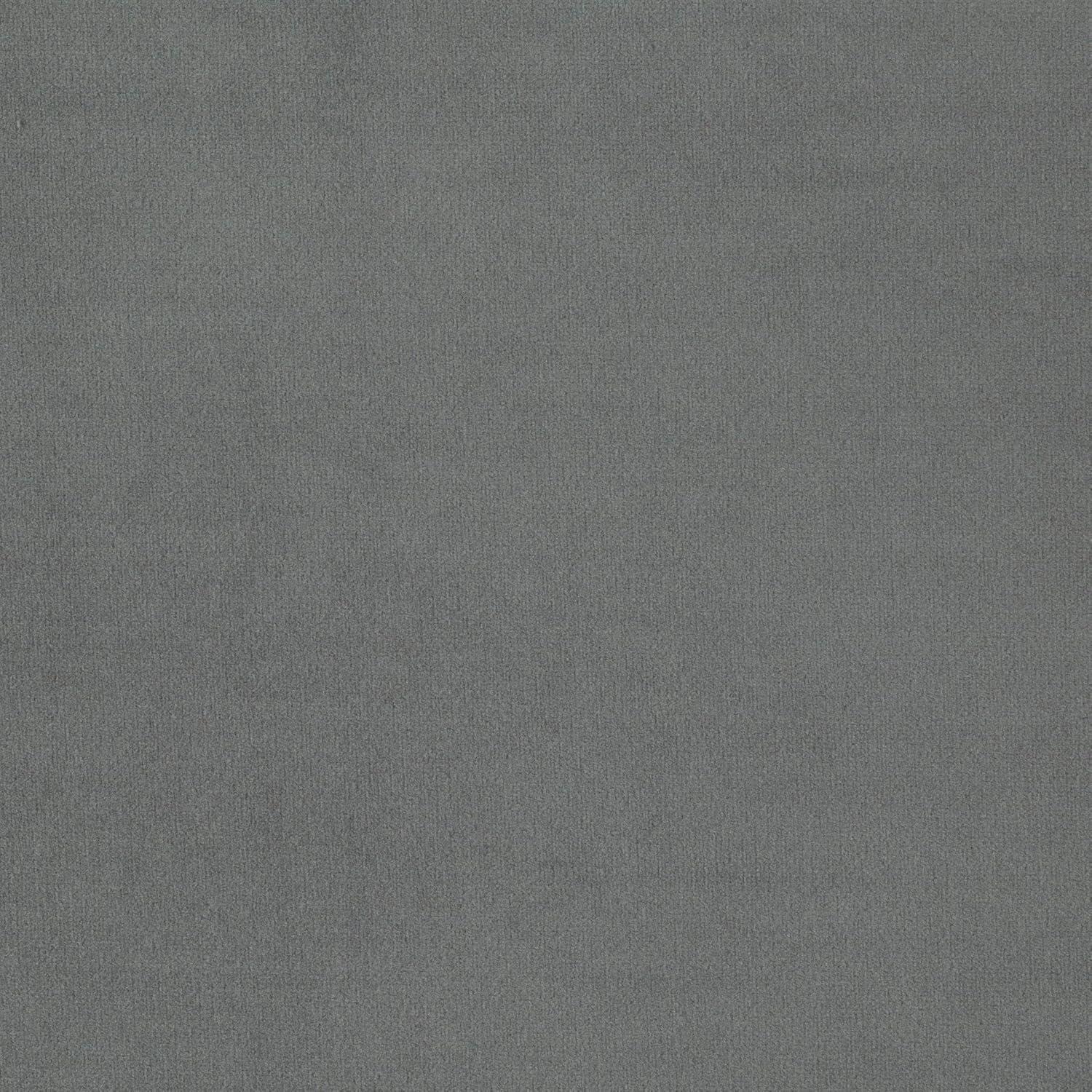 Gray Velvet Button-Tufted Armless Accent Chair