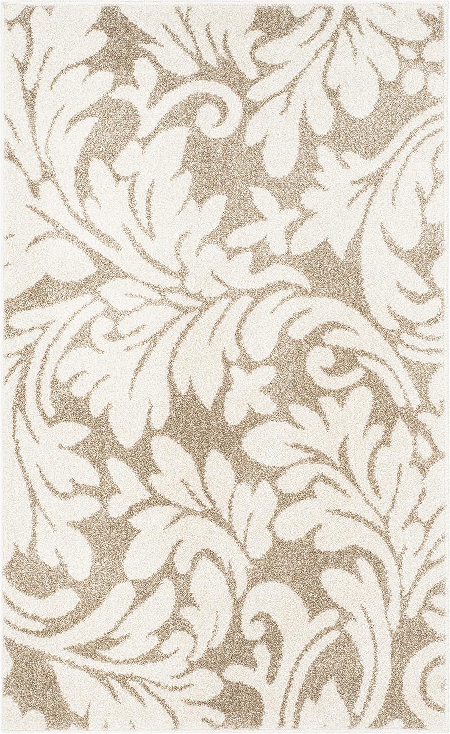 SAFAVIEH Amherst Thorburn Floral Area Rug, Wheat/Beige, 2'6" x 4'