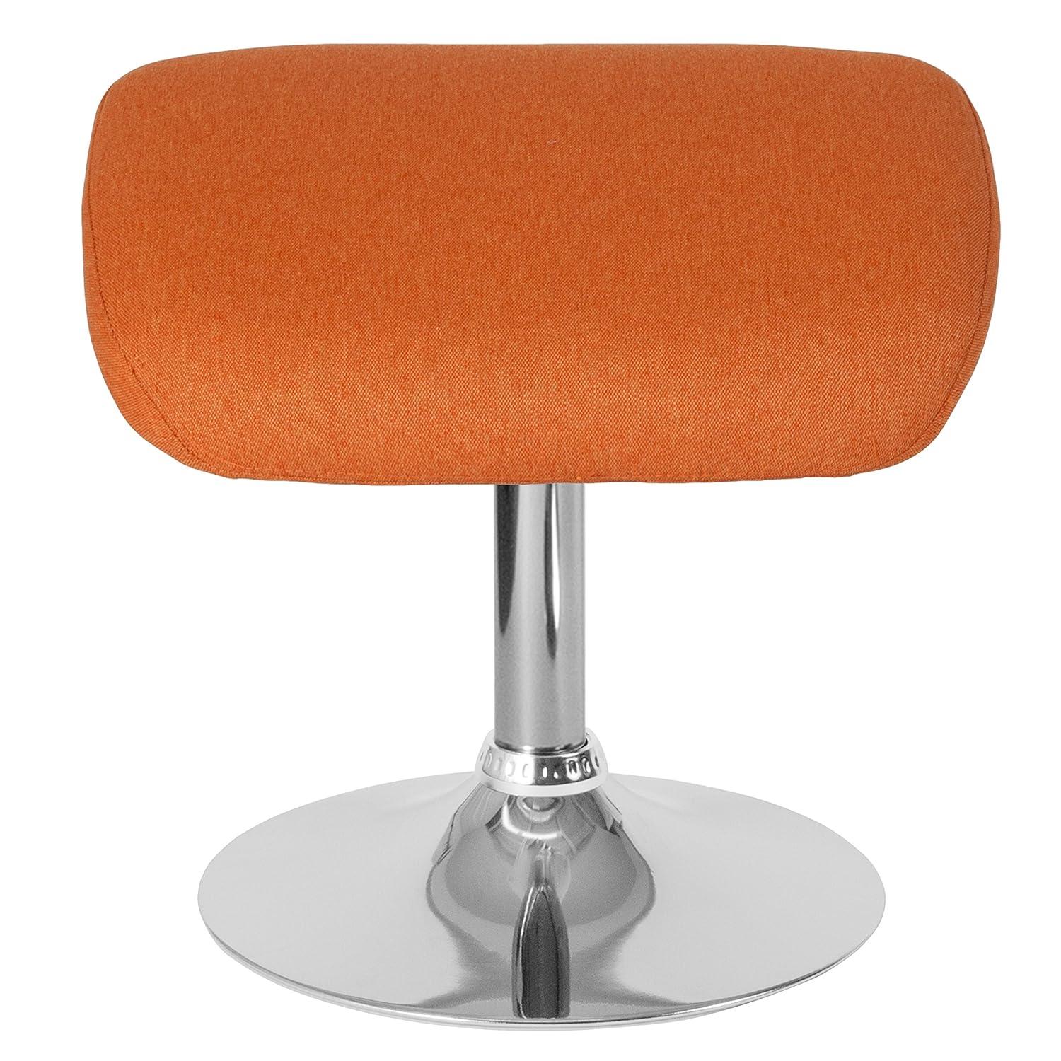 Flash Furniture Egg Series Orange Fabric Ottoman