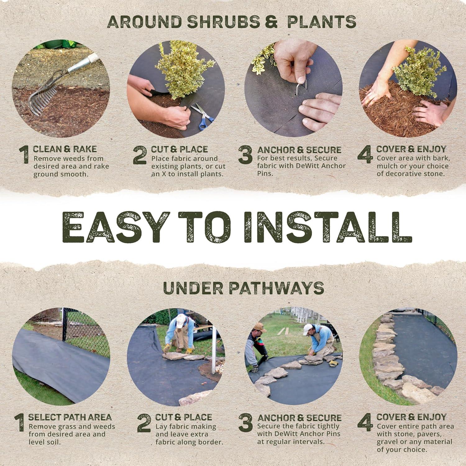 Dewitt DeWitt Sunbelt Woven Weed Barrier Landscape Fabric Ground Cover