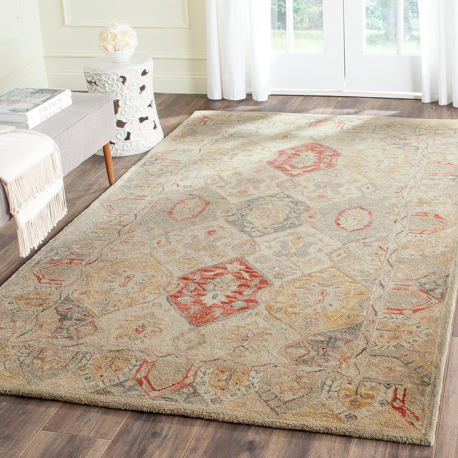 Antiquity AT830 Hand Tufted Indoor Area Rug - Beige/Multi - 8'3"x11' - Safavieh