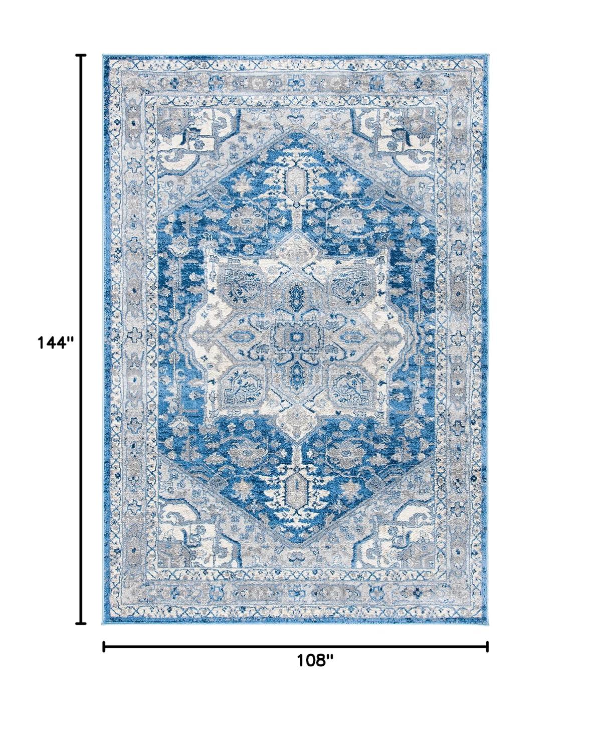 Brentwood BNT852 Power Loomed Indoor Area Rug - Blue/Grey - 9'x12' - Safavieh