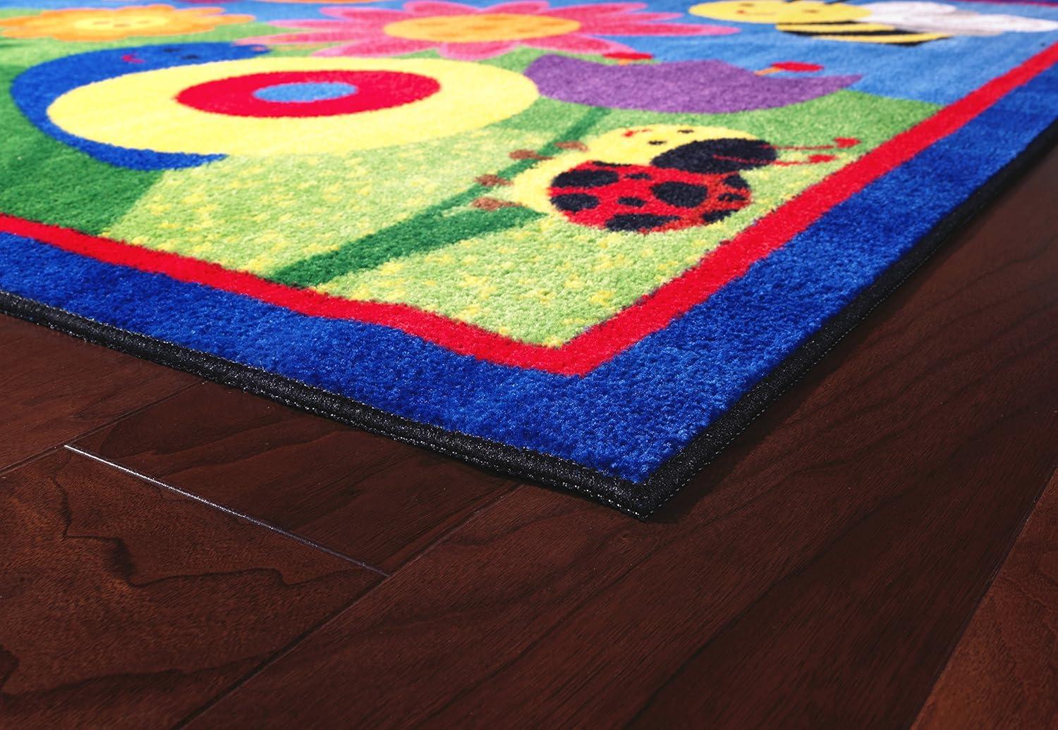 Flagship Carpets Cutie Bugs Kids and Baby Non Slip Area Rug, 3' x 5'