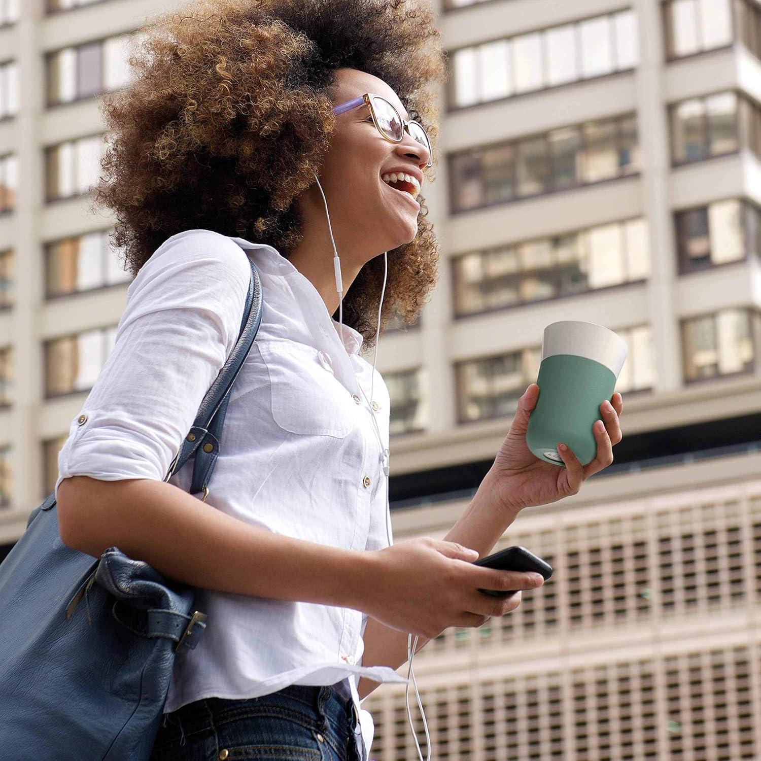 BergHOFF Leo 11.2oz Porcelain Travel Mug, Green