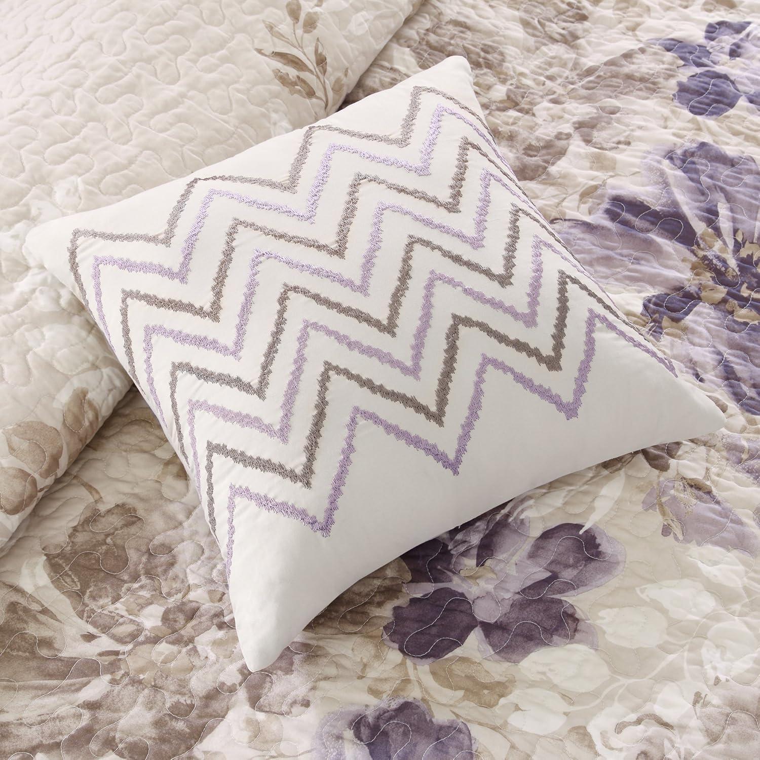 Floral 6 Piece Quilt Set with Throw Pillows