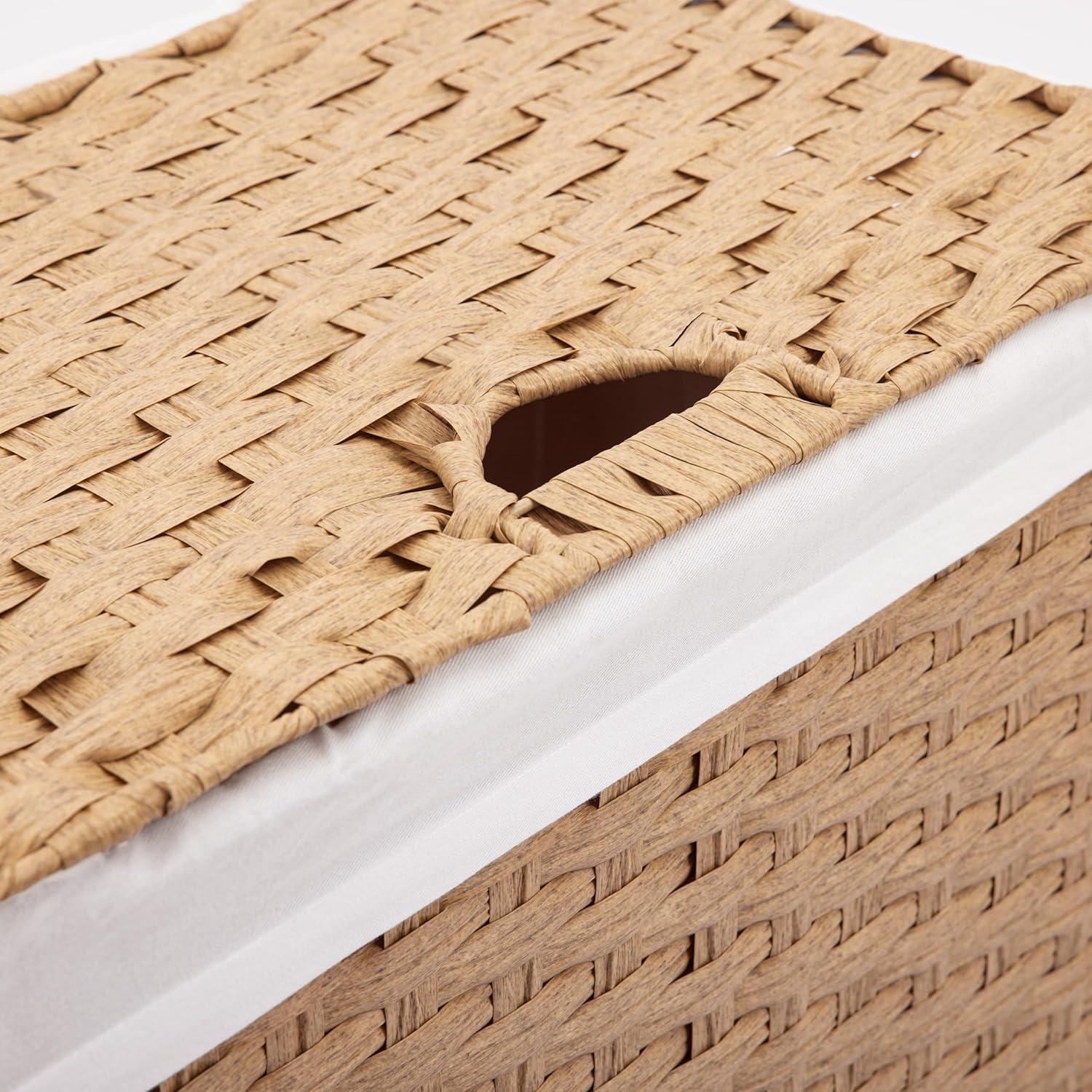 Handwoven Rectangle Laundry Hamper
