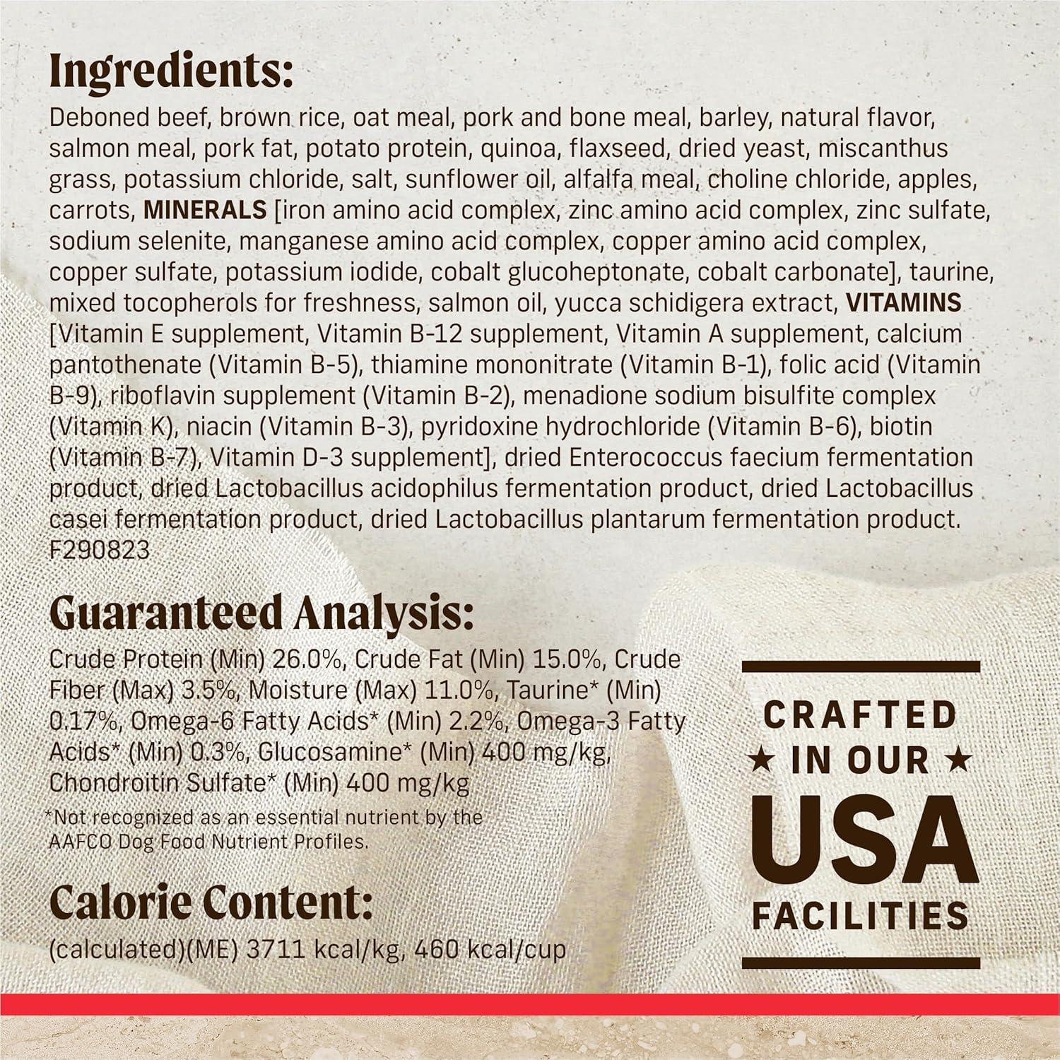 Merrick Healthy Grains Premium Adult Dry Dog Food, Wholesome And Natural Kibble With Beef And Brown Rice - 25.0 lb. Bag