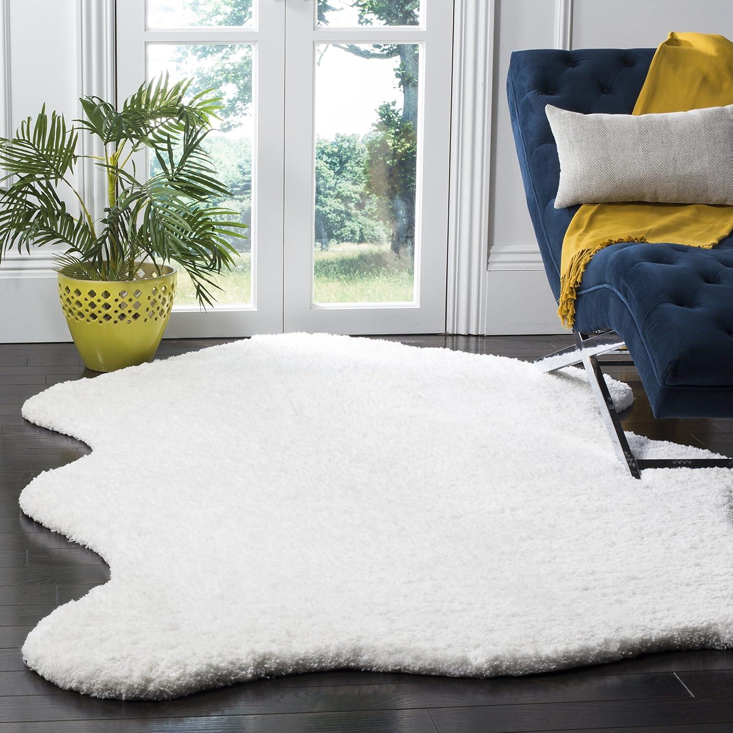 Sheep Shag SSG101 Hand Woven Indoor Area Rug - Ivory - 4'x6' - Safavieh.