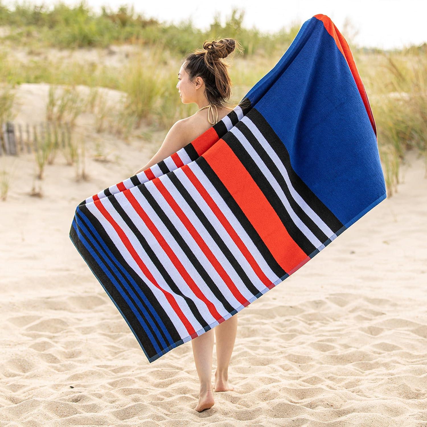 Impressions Fuschia Oversized Island Beach Towel
