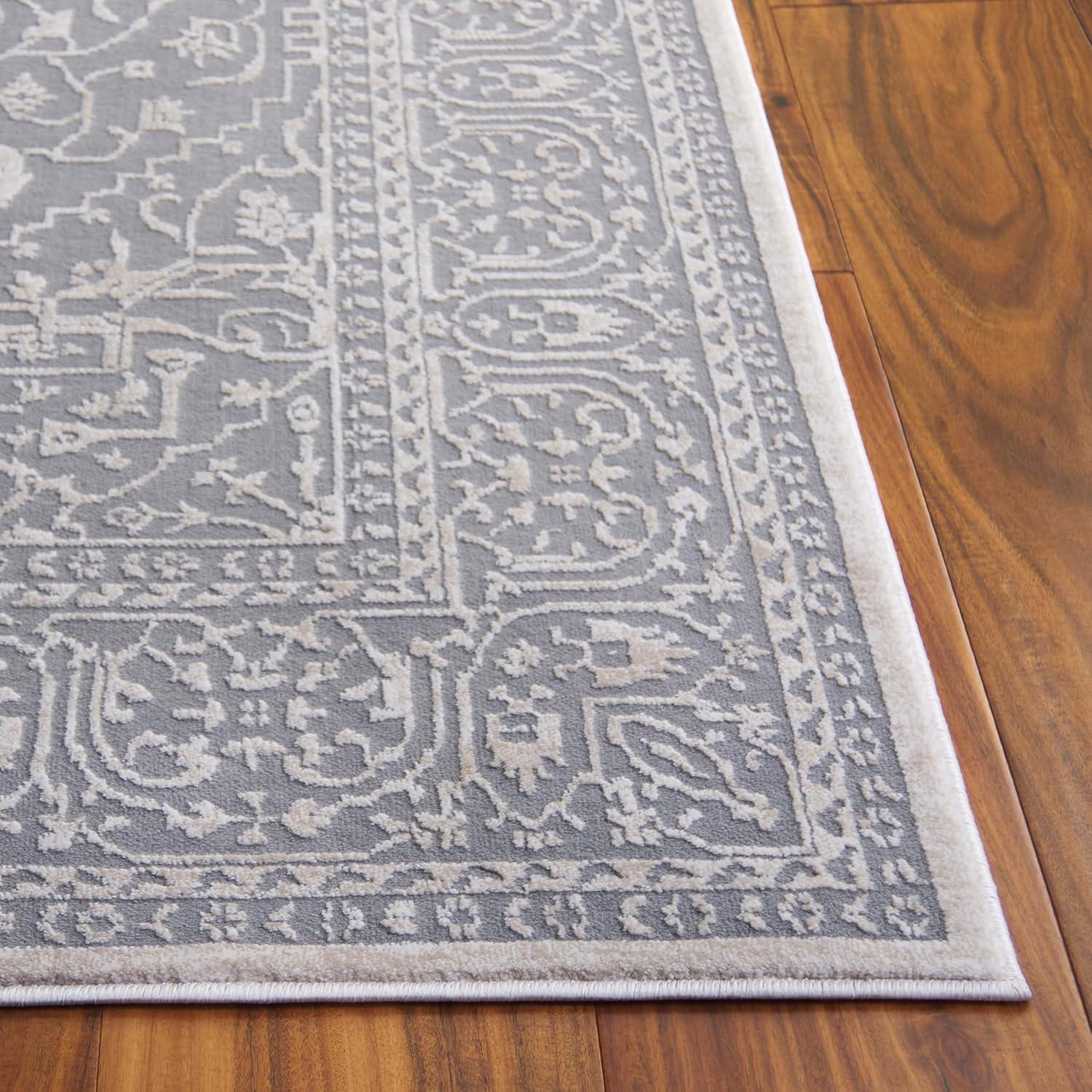 Reflection RFT670 Power Loomed Runner Rug - Light Grey/Cream - 2'3"x10' - Safavieh.