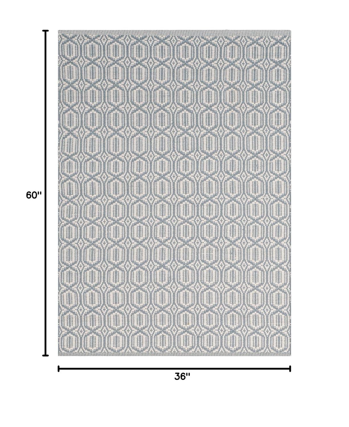 Montauk MTK333 Hand Woven Indoor Accent Rug - Ivory/Blue - 3'x5' - Safavieh.