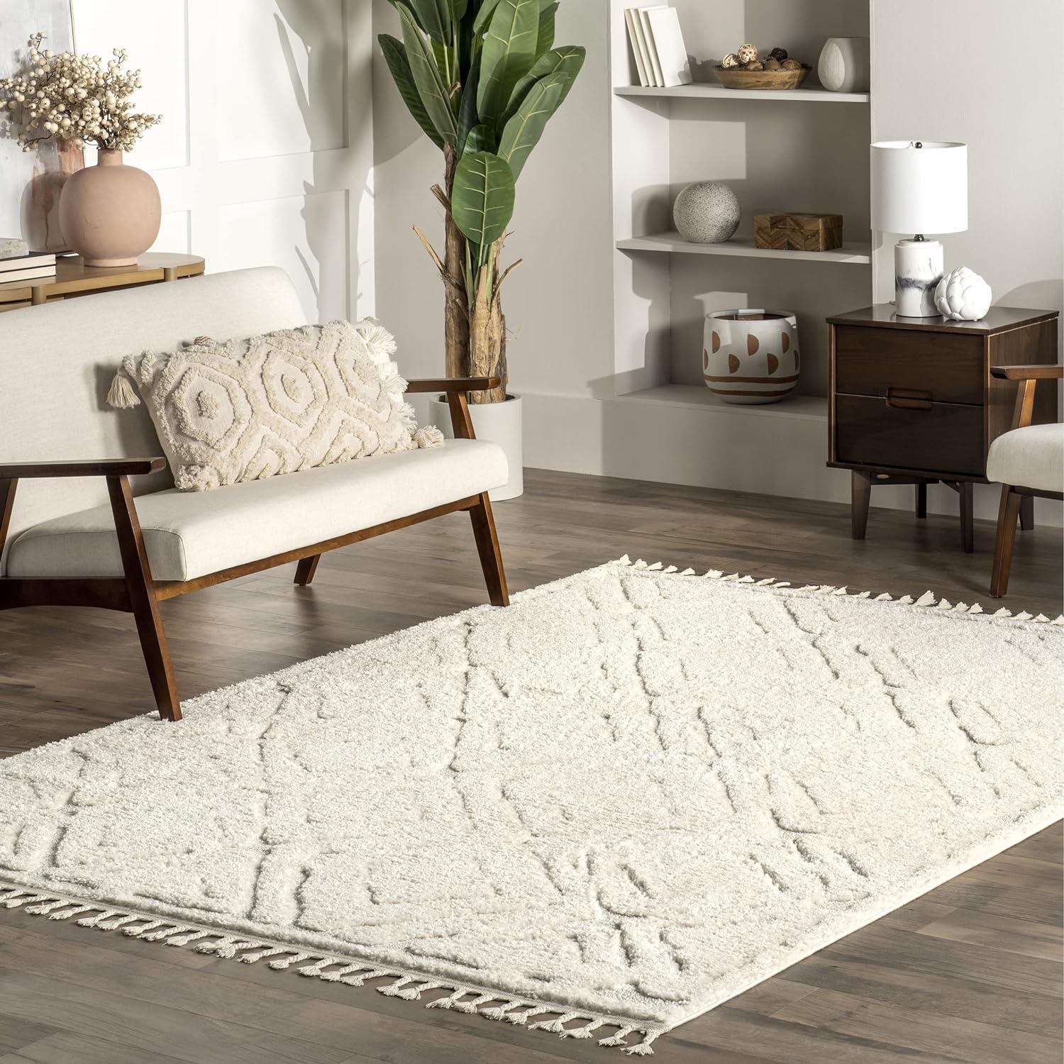 Nuloom Freja Floral & Paisley 9x12 Indoor Area Rug for Living Room Bedroom Dining Room Kitchen, Beige/Ivory