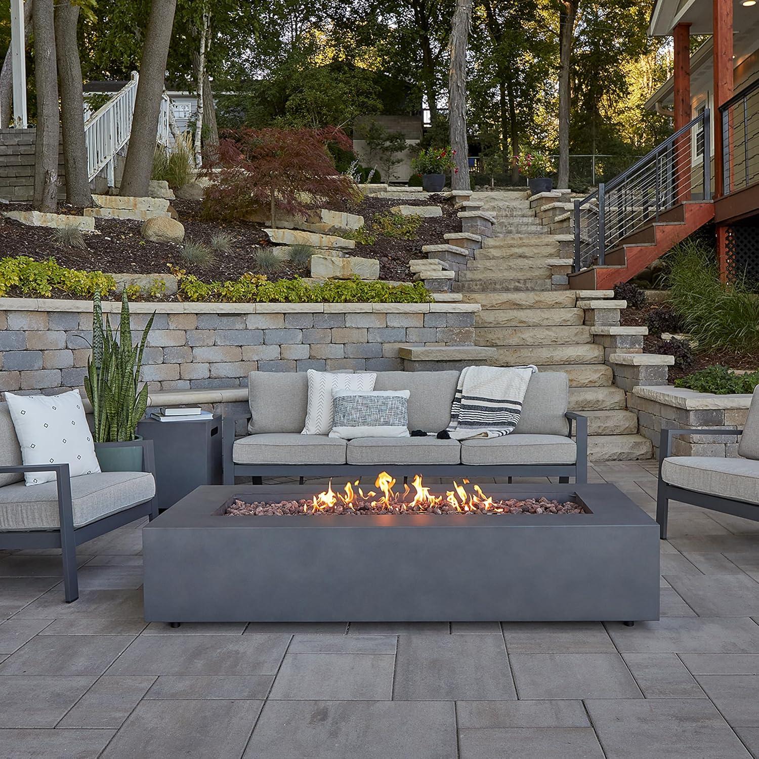 AEGEAN Propane / Natural Gas Outdoor Fire Pit Table