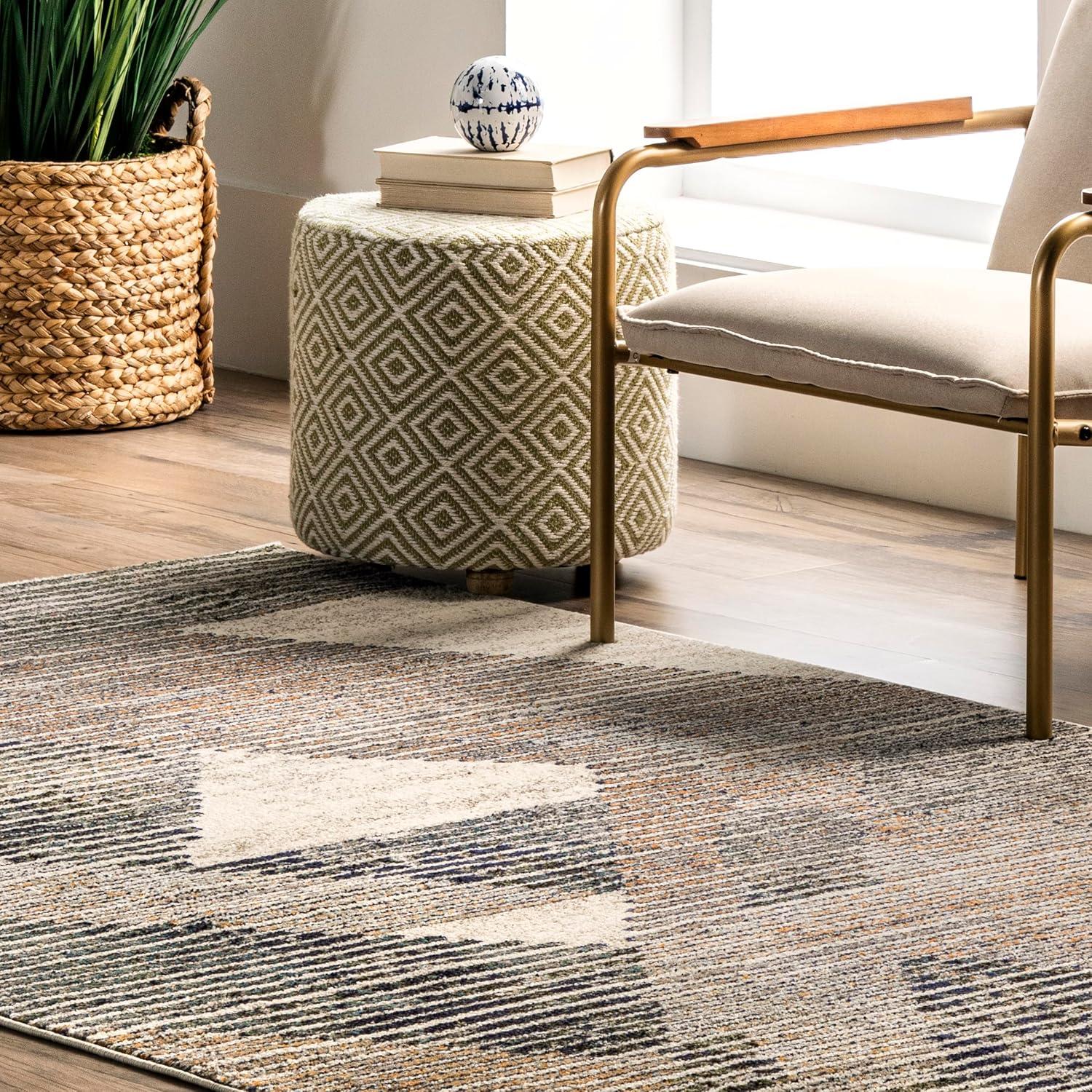 Nuloom Adrienne Durable Abstract Contemporary Indoor Area Rug