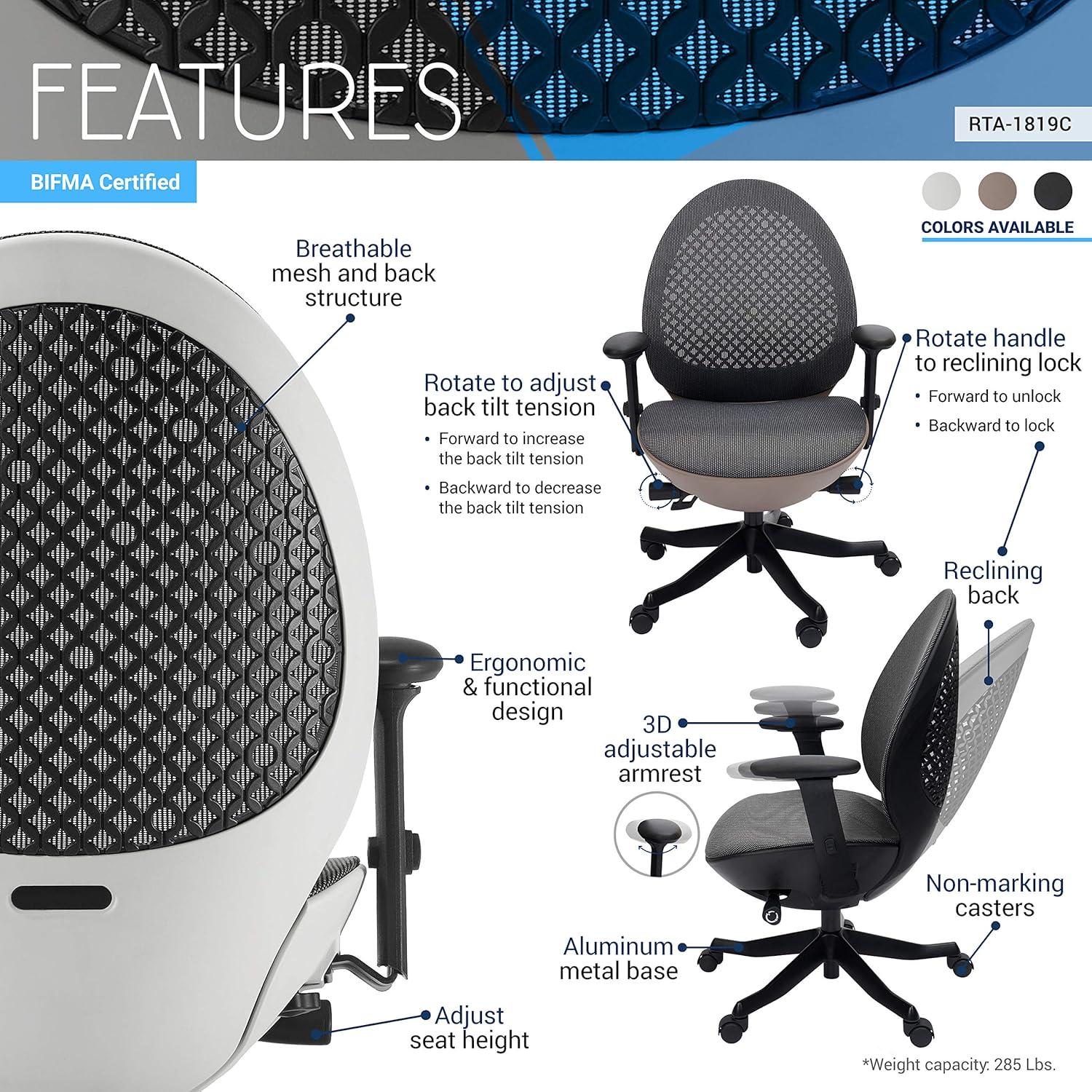 Deco Lux Executive Office Chair White - Techni Mobili