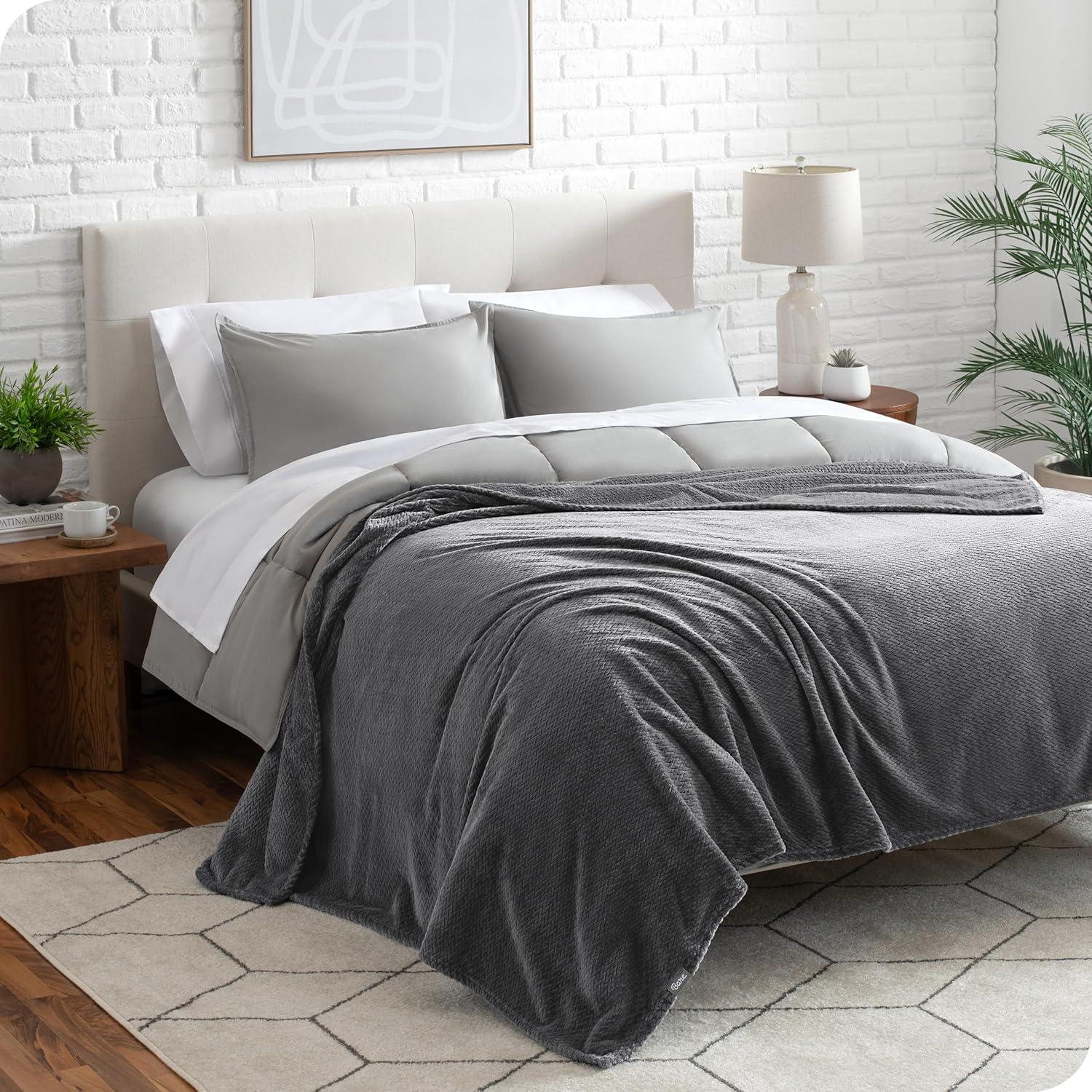 Bare Home Textured Microplush Blanket & Reviews | Wayfair