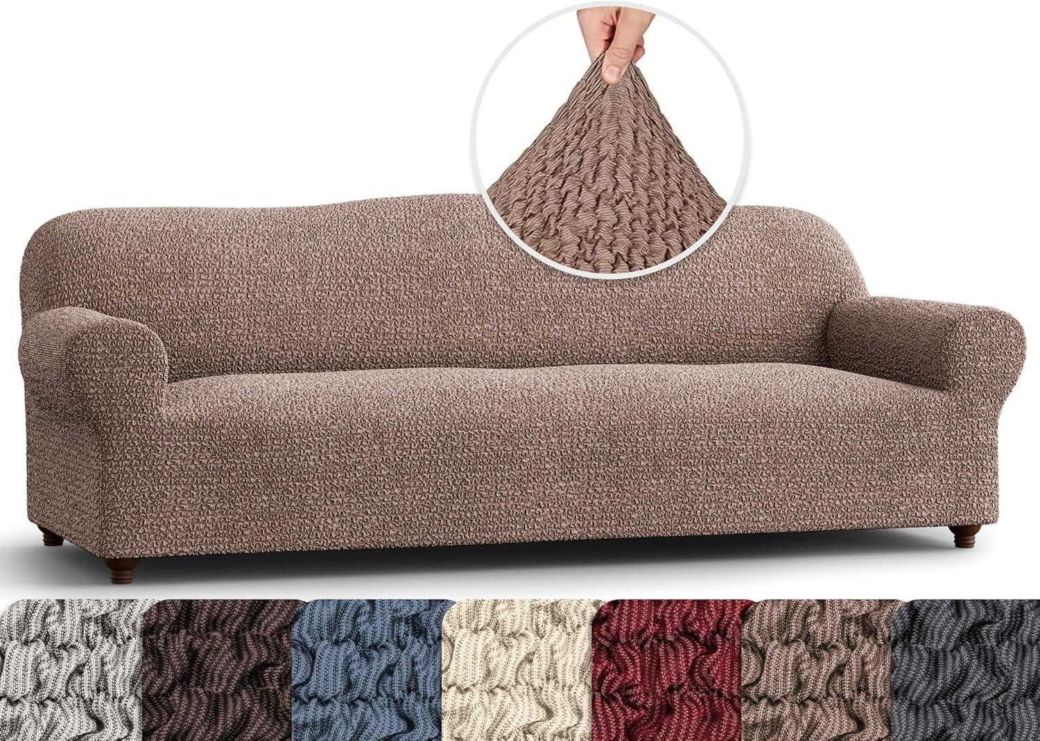 Stretchy Slipcover for Sofa - Italian Style & Premium Quality - Mille Righe Collection