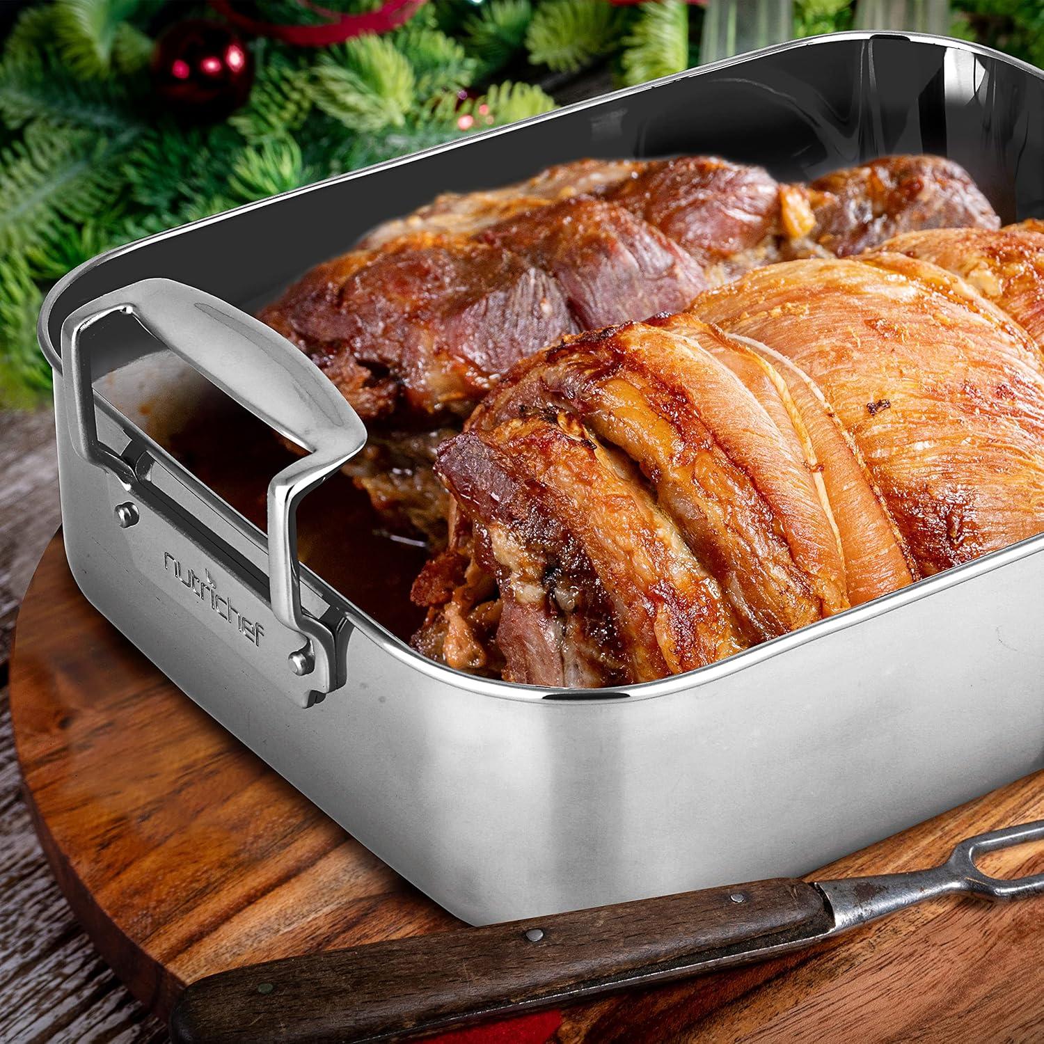 NutriChef Stainless Steel Roasting Pan