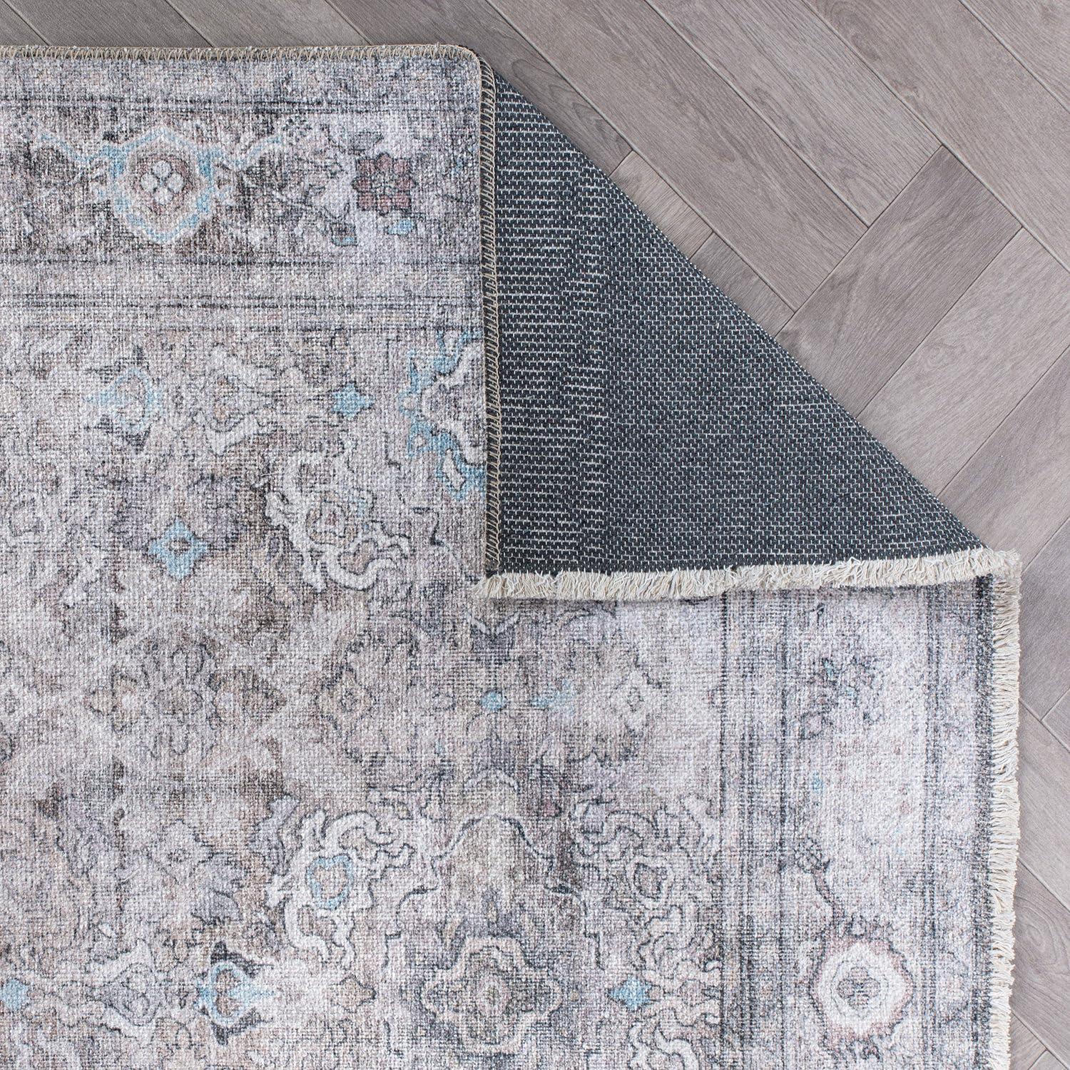 World Rug Gallery Transitional Distressed Vintage Machine Washable Area Rug- OLIVE 5' X 7'