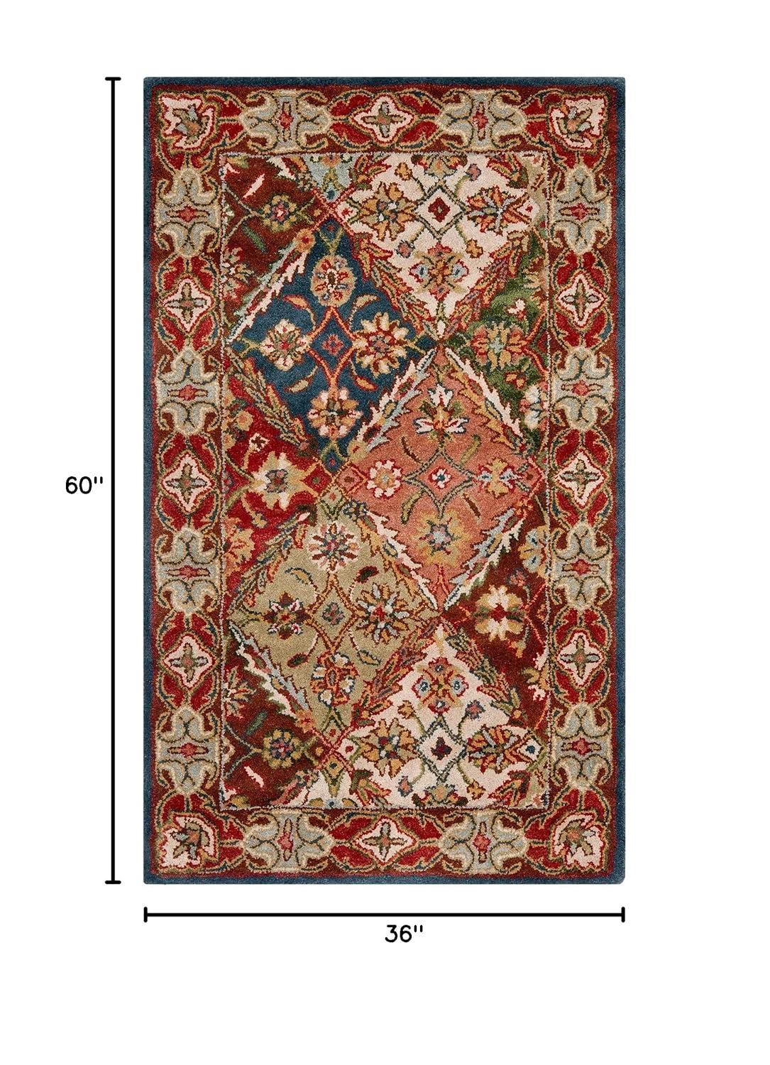 Heritage HG316 Handmade Accent Rug - 3'x5' - Green/Red - Safavieh