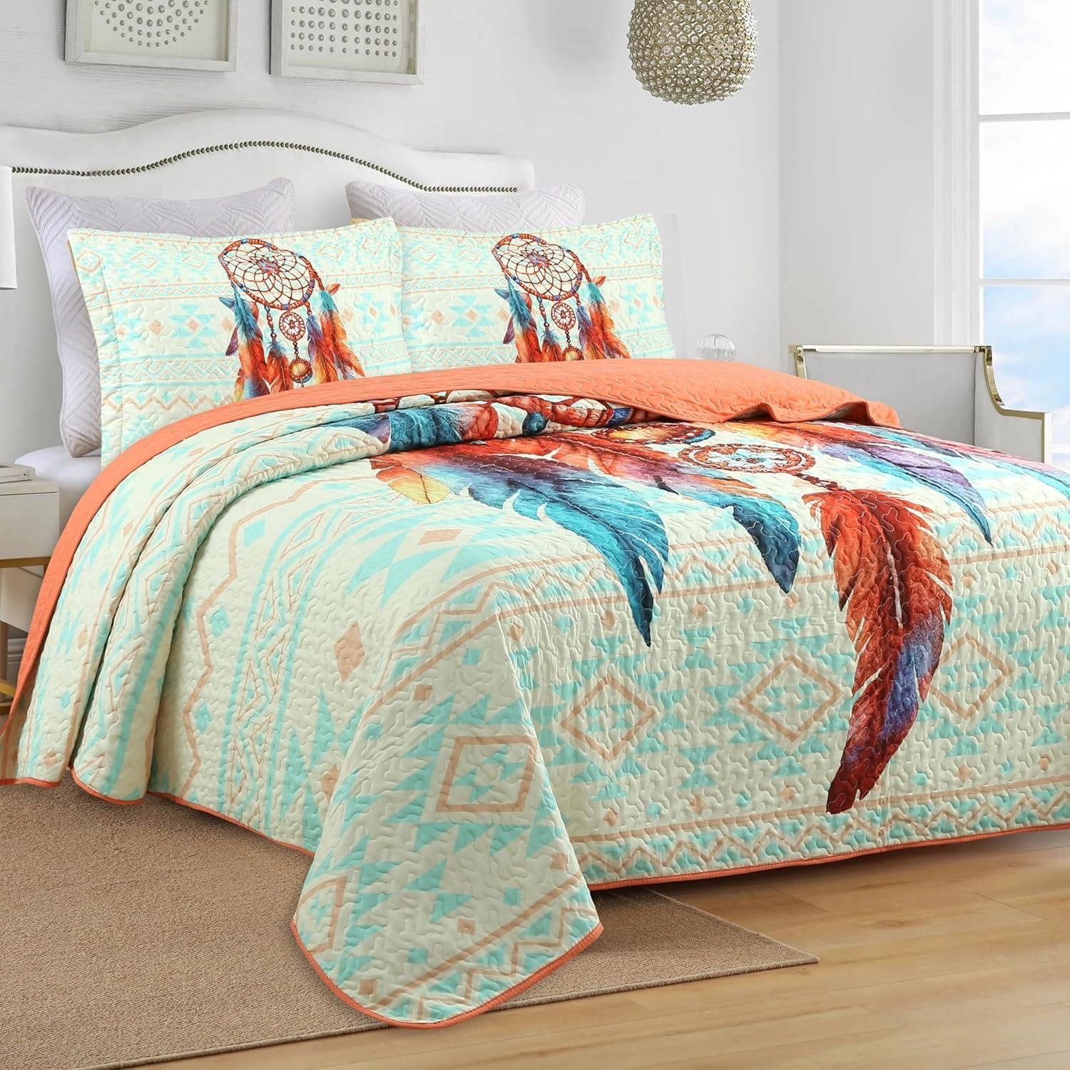 ME502 Polyester Quilted Abstract Quilt Set