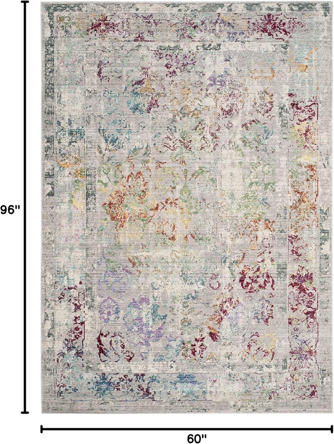 Mystique MYS923 Power Loomed Indoor Area Rug - Grey/Multi - 5'x8' - Safavieh.