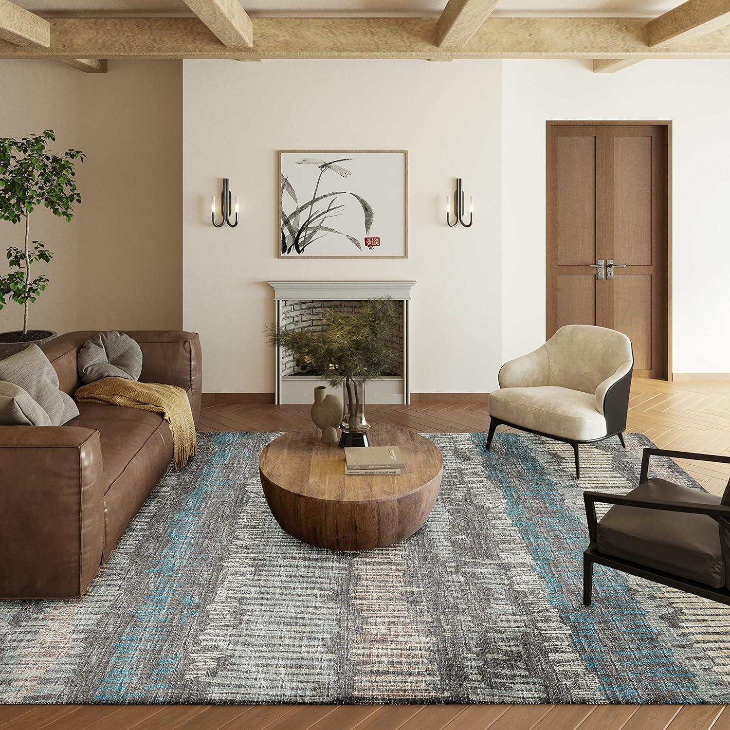 Addison Rugs Indoor/Outdoor Rylee Sketches Washable Rug New. Gray - 10' x 14'
