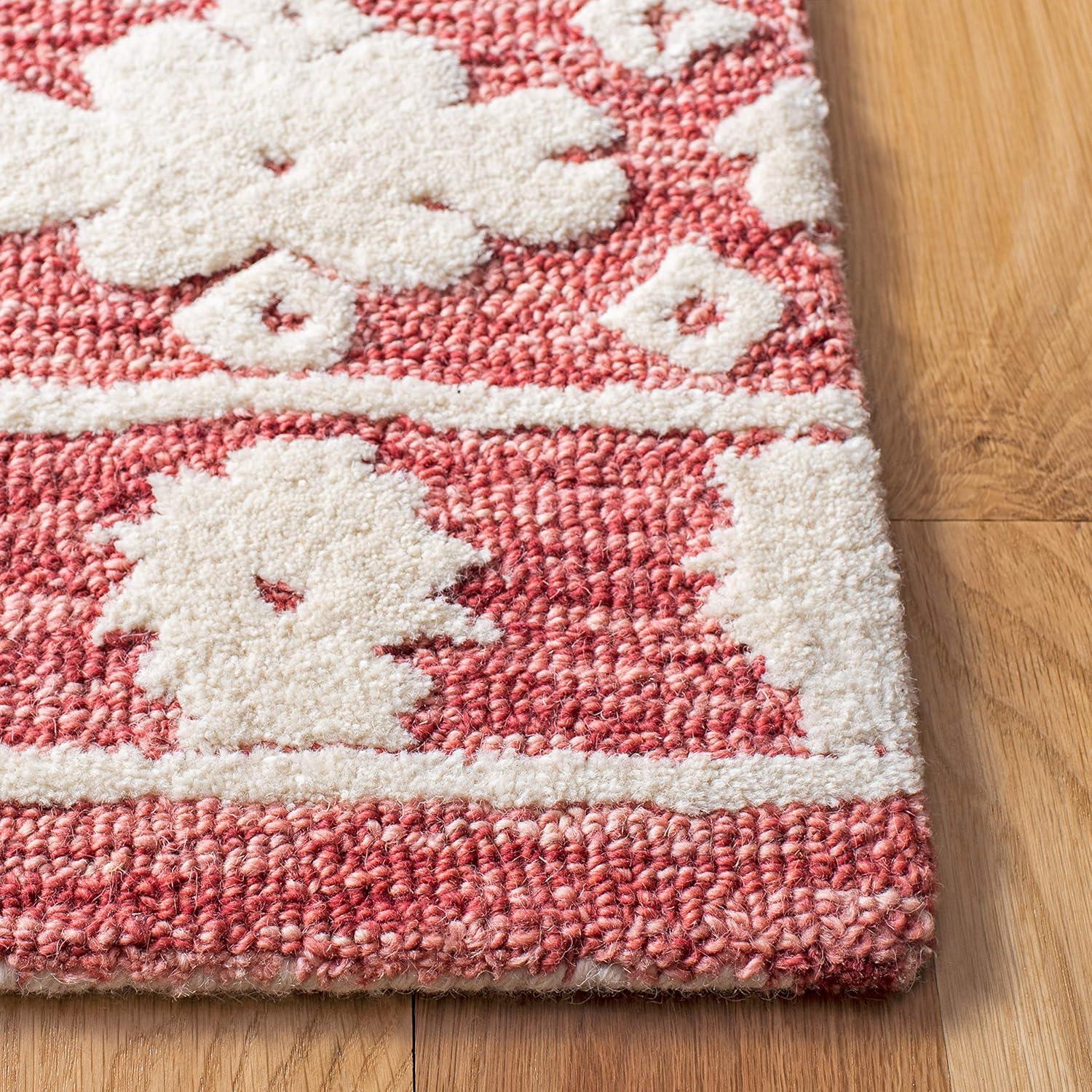 Aspen APN550 Hand Tufted Indoor Area Rug - Rust/Ivory - 7'x7' - Safavieh
