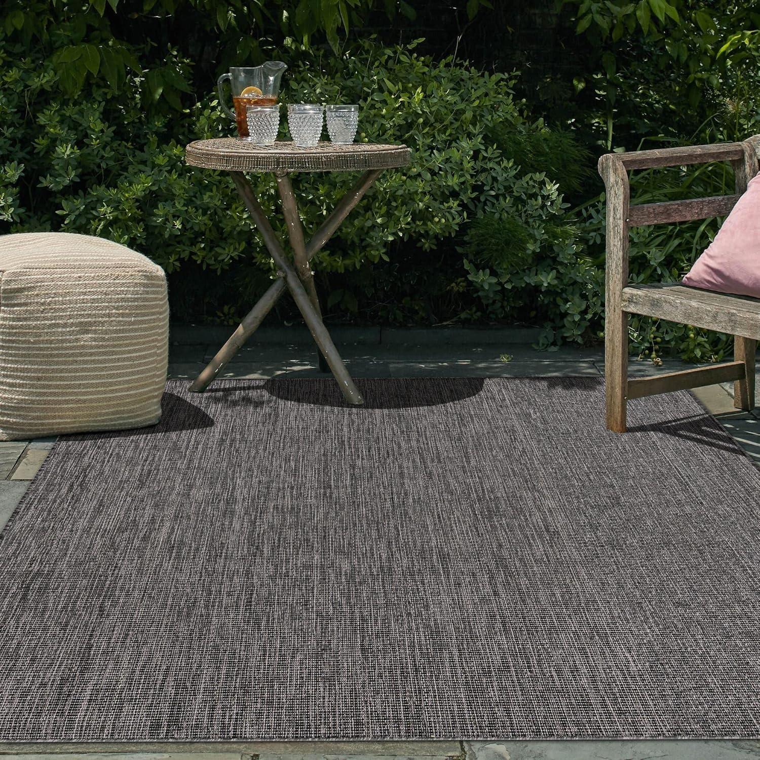 Unique Loom Outdoor Solid Solid Woven Area Rug