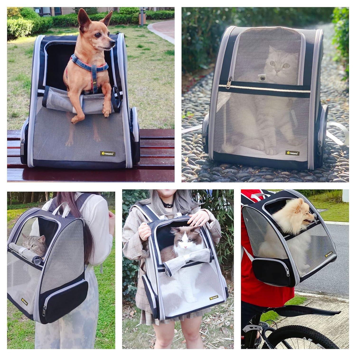 Innovative Traveler Bubble Backpack Pet Carriers for Cats and Dogs (Black)