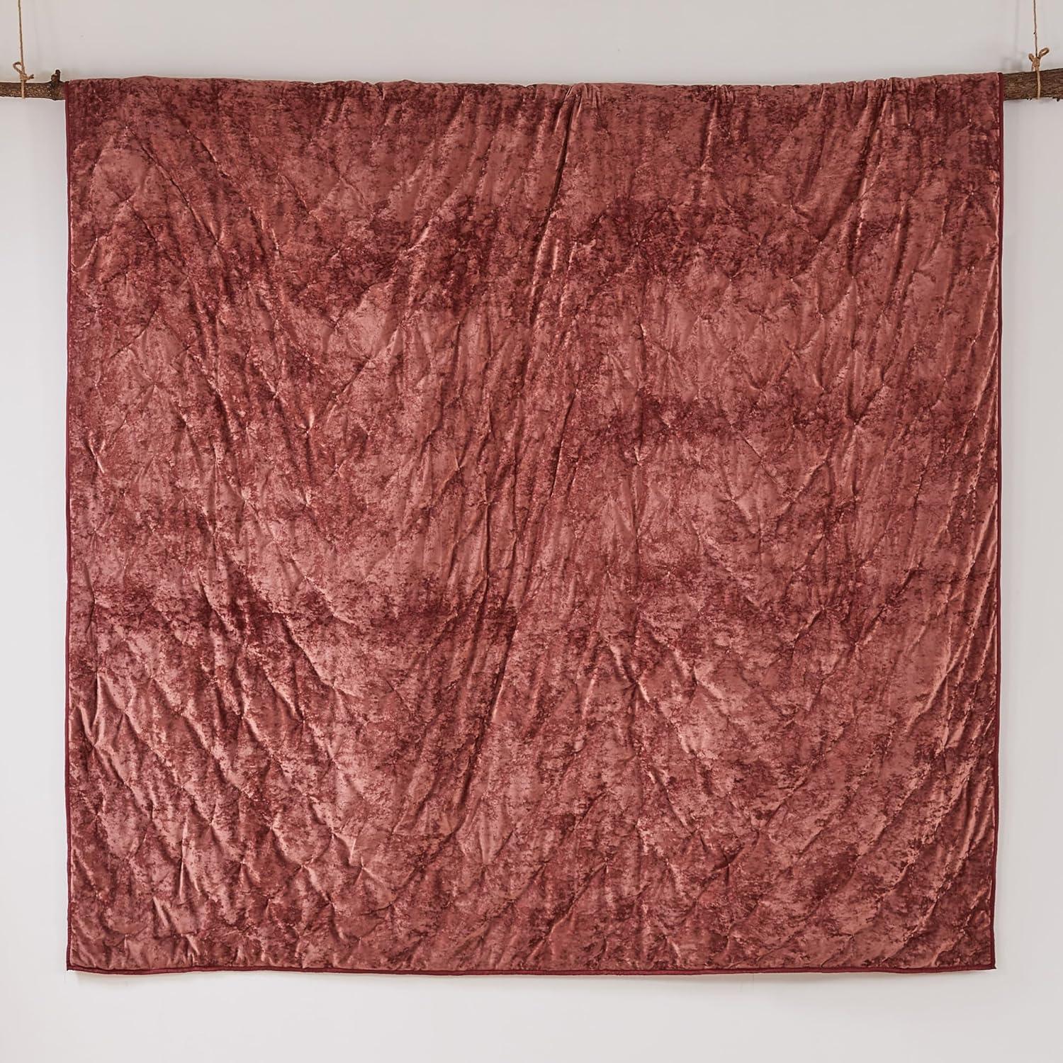 Abruzzi Velvet Red King Quilt - Birch Hill by Levtex Home
