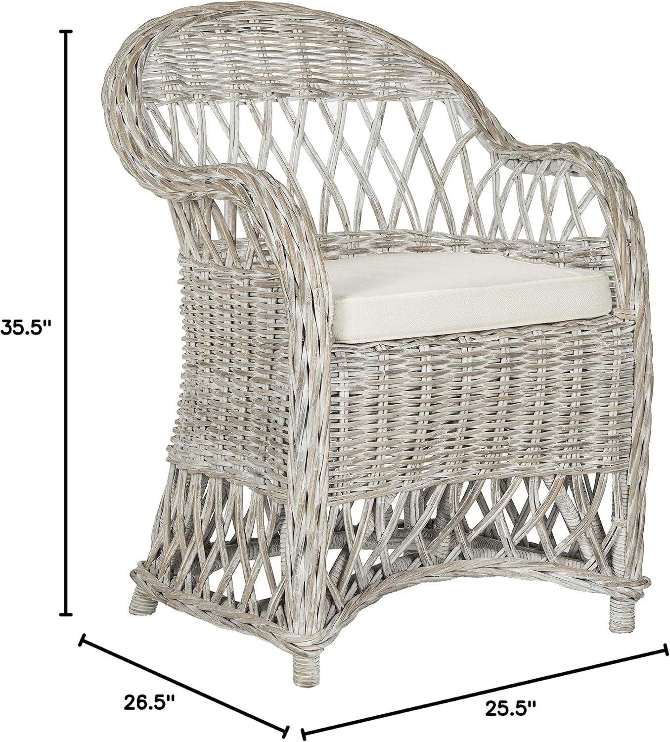 SAFAVIEH Inez Classic Wicker Club Chair, Natural