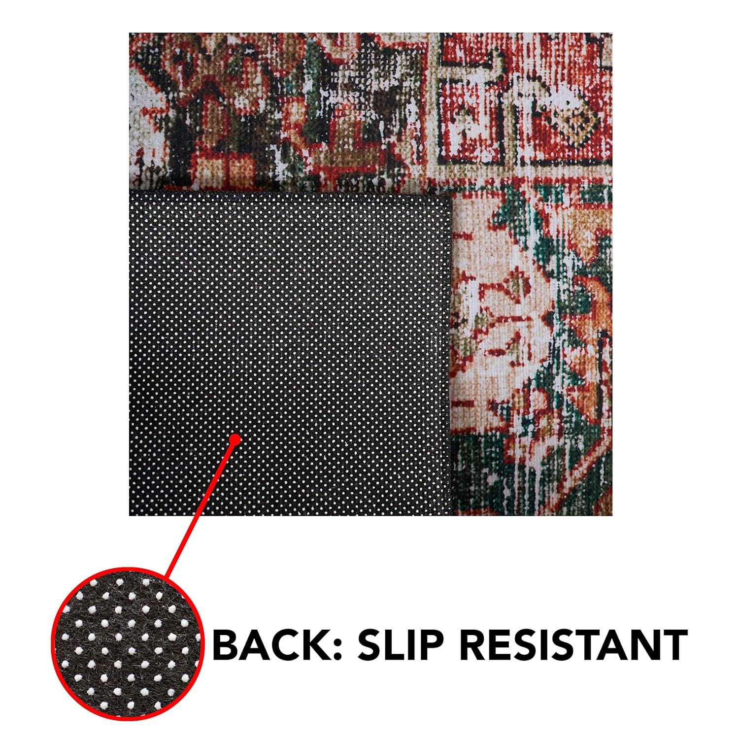 Tucson TSN114 Power Loomed Machine Washable Area Rug - Ivory/Green - 5'x8' - Safavieh.