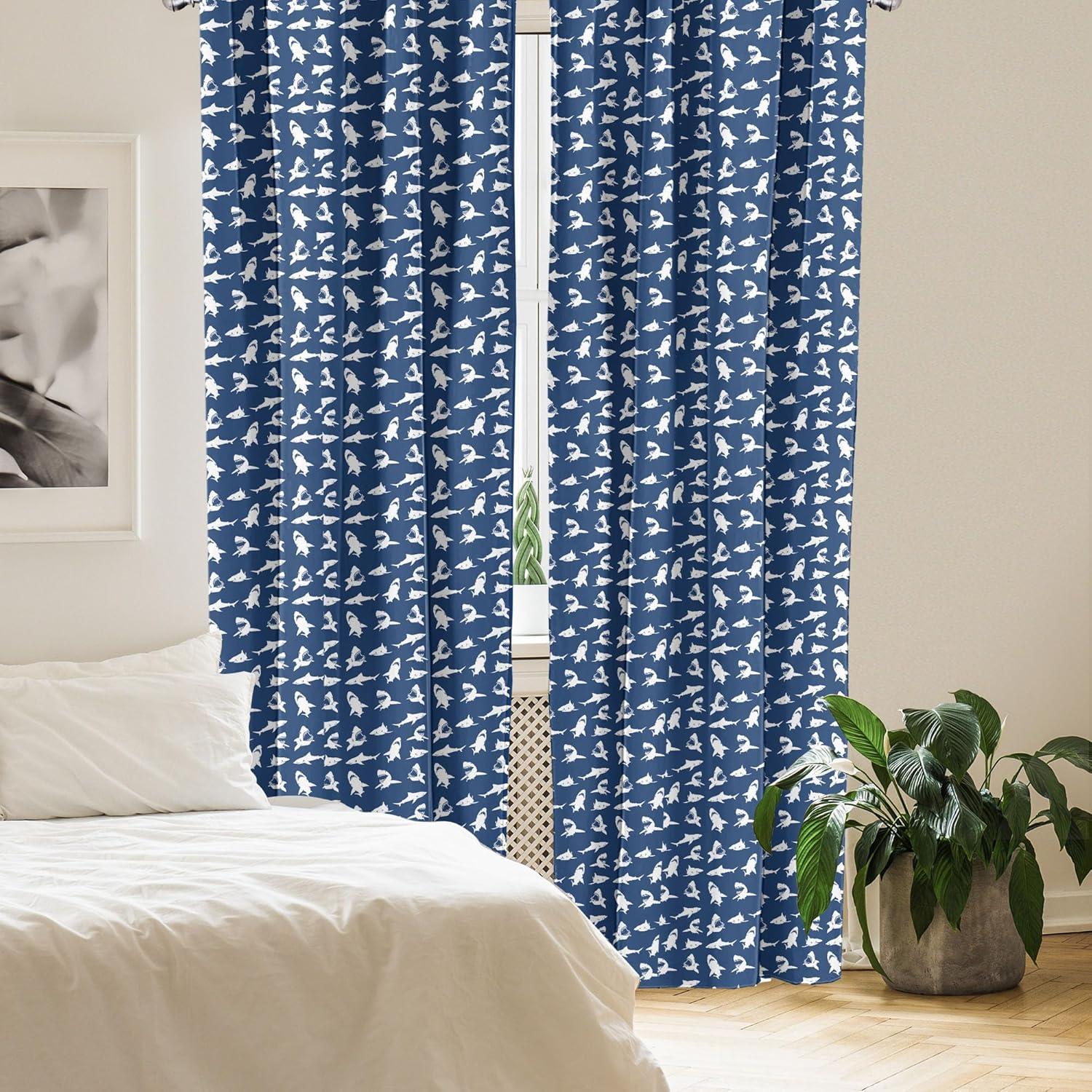 Semi-Sheer Rod Pocket Curtain Panels (Set of 2)