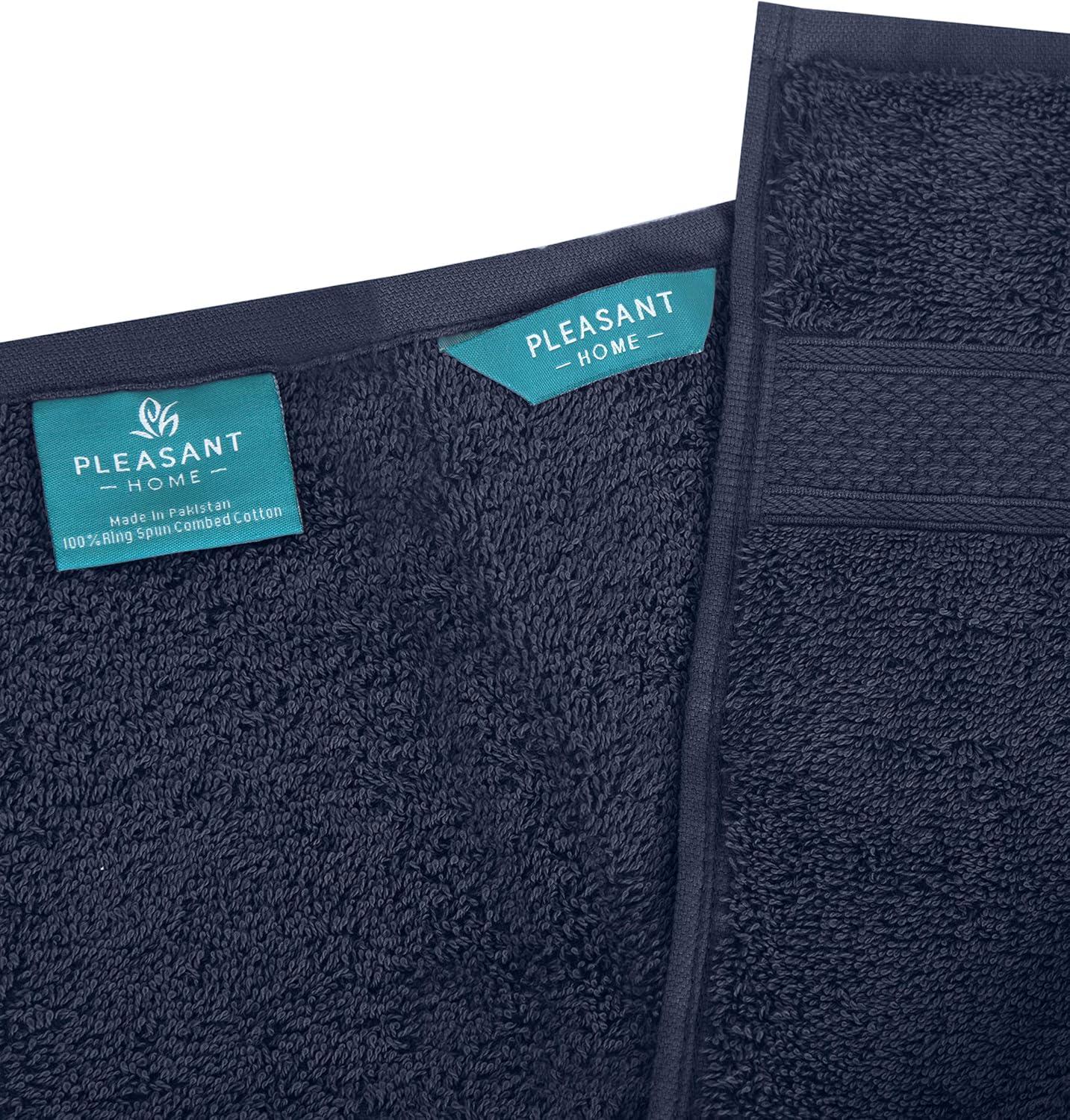 Hand Towels - 6-Pack, Softest 100% Cotton by California Design Den - Navy Blue, Six-Pcs Hand Towels