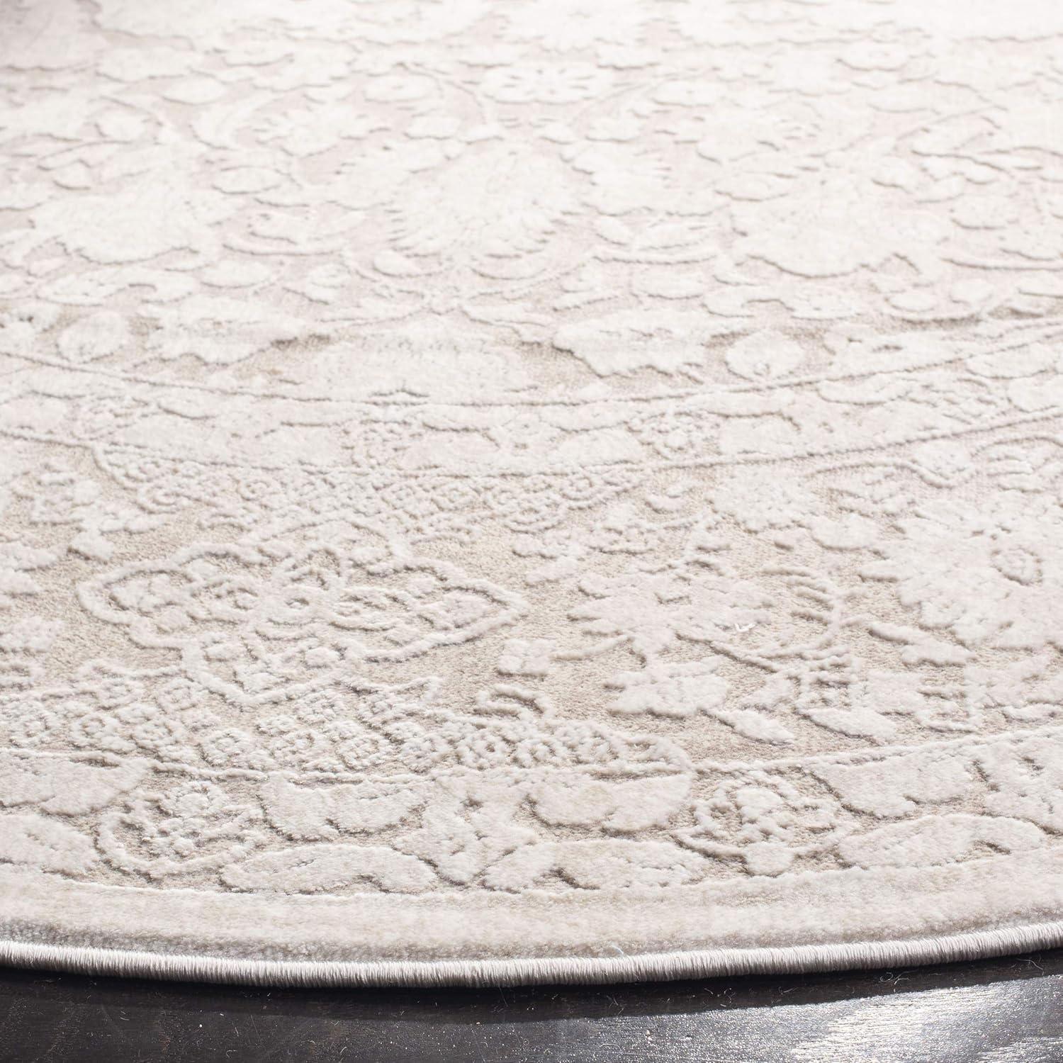 Reflection RFT667 Power Loomed Indoor Area Rug - 6'7" Round - Beige/Cream - Safavieh