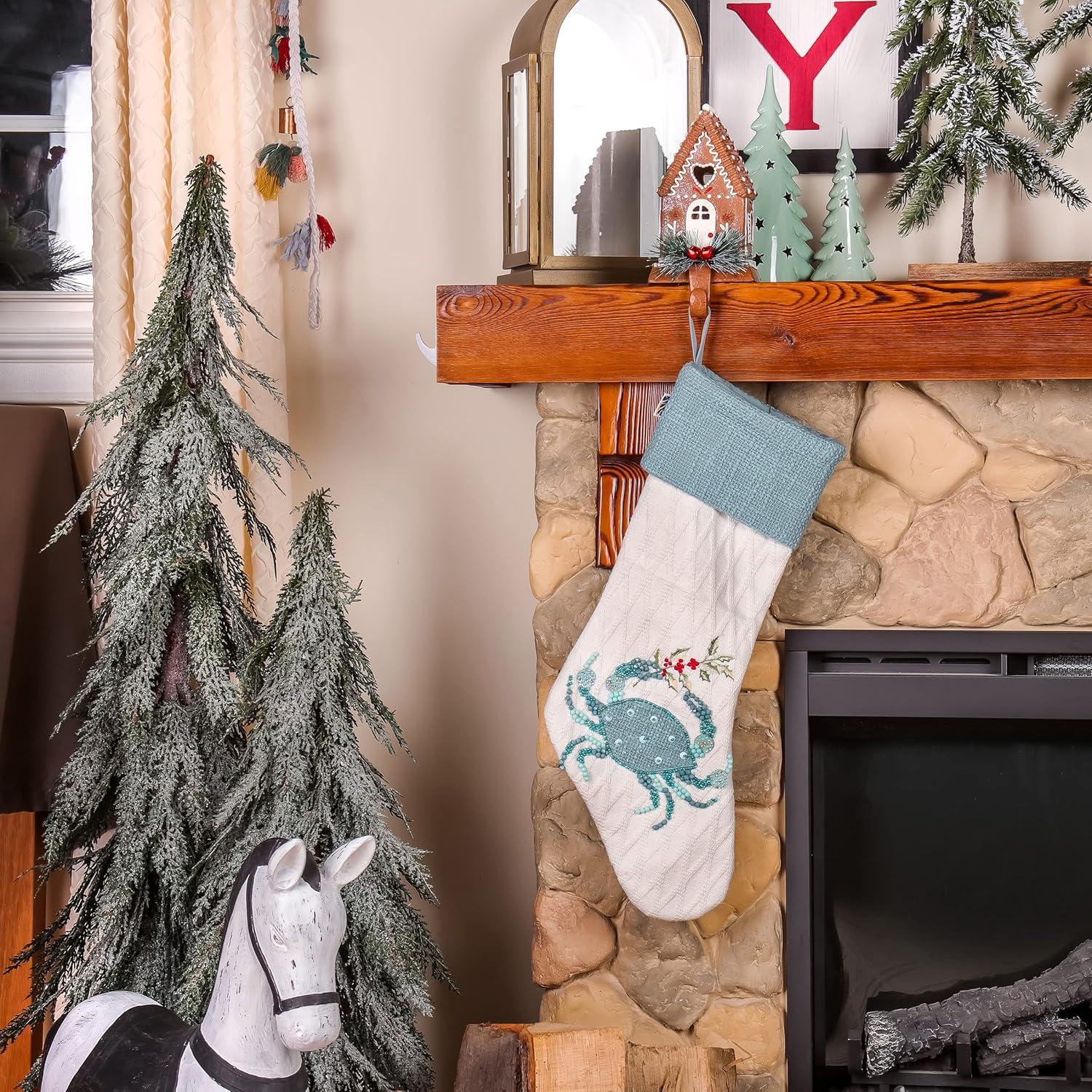 HGTV Home Collection Blue Crab Stocking