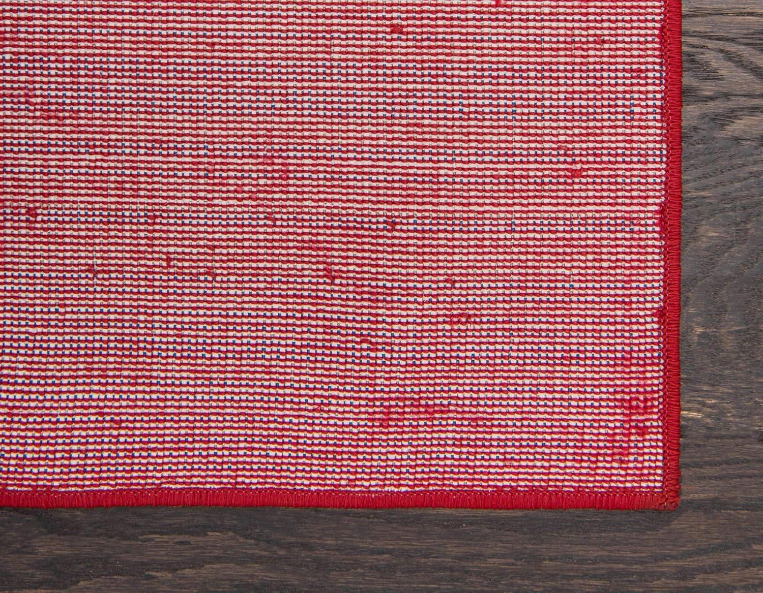 Unique Loom Williamsburg Collection Area Rug - Solid (4' 1" x 6' 1" Rectangle Burgundy)