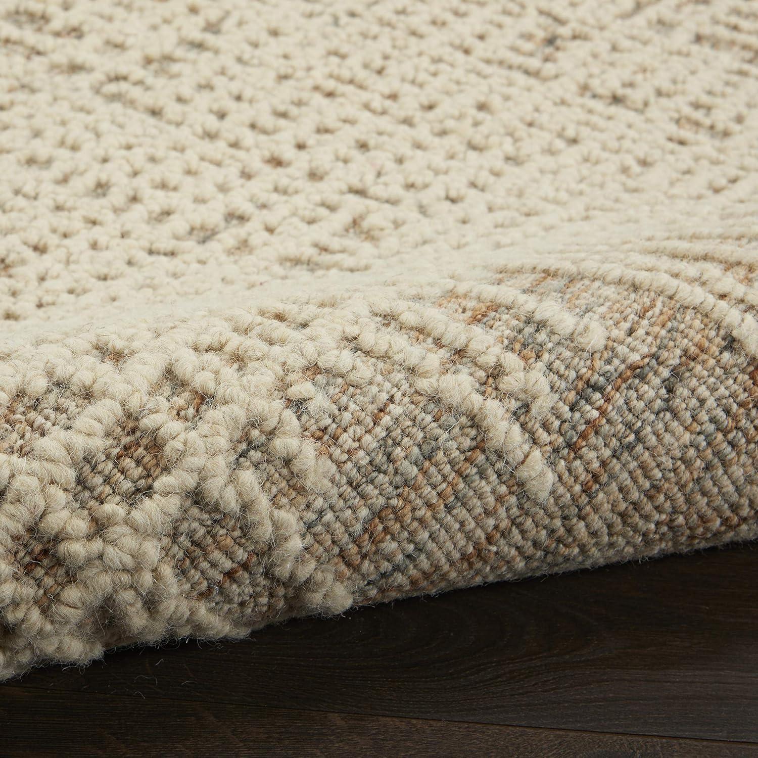 Nourison Vail Rustic Texture Indoor Area Rug Beige Multi 5'3" x 7'3"