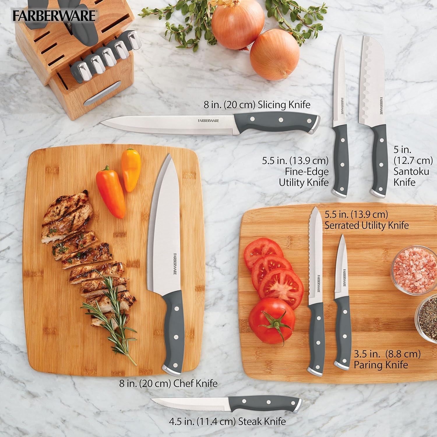 Farberware Farberware 15-Piece Triple Riveted Knife Block Set